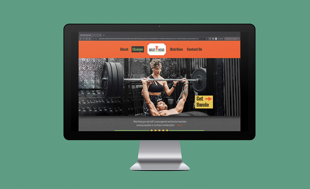 Website created with HTML5 and CSS