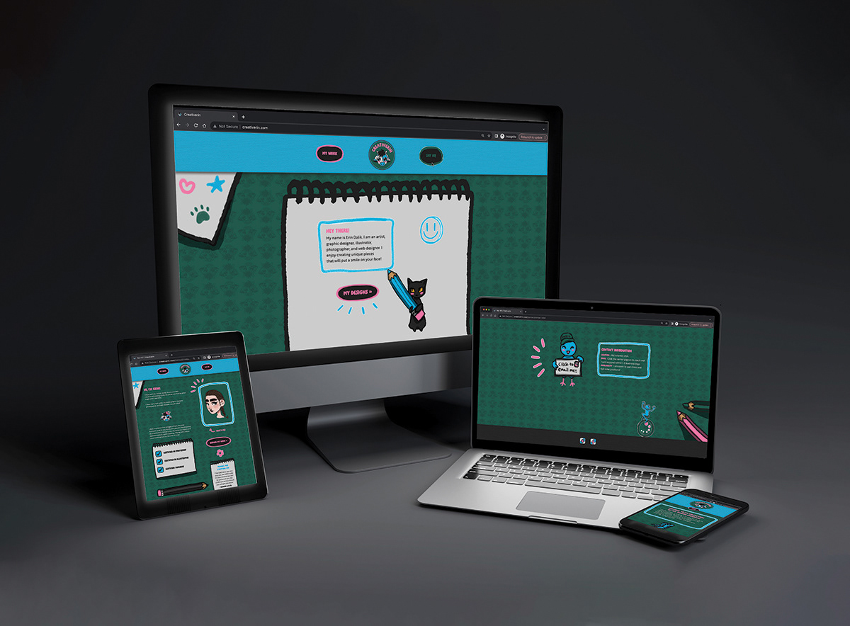 Website created with HTML5 and CSS