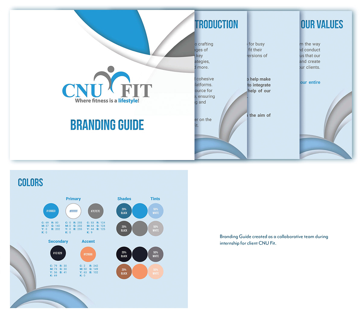 Internship Branding Guide created as a collaborative team