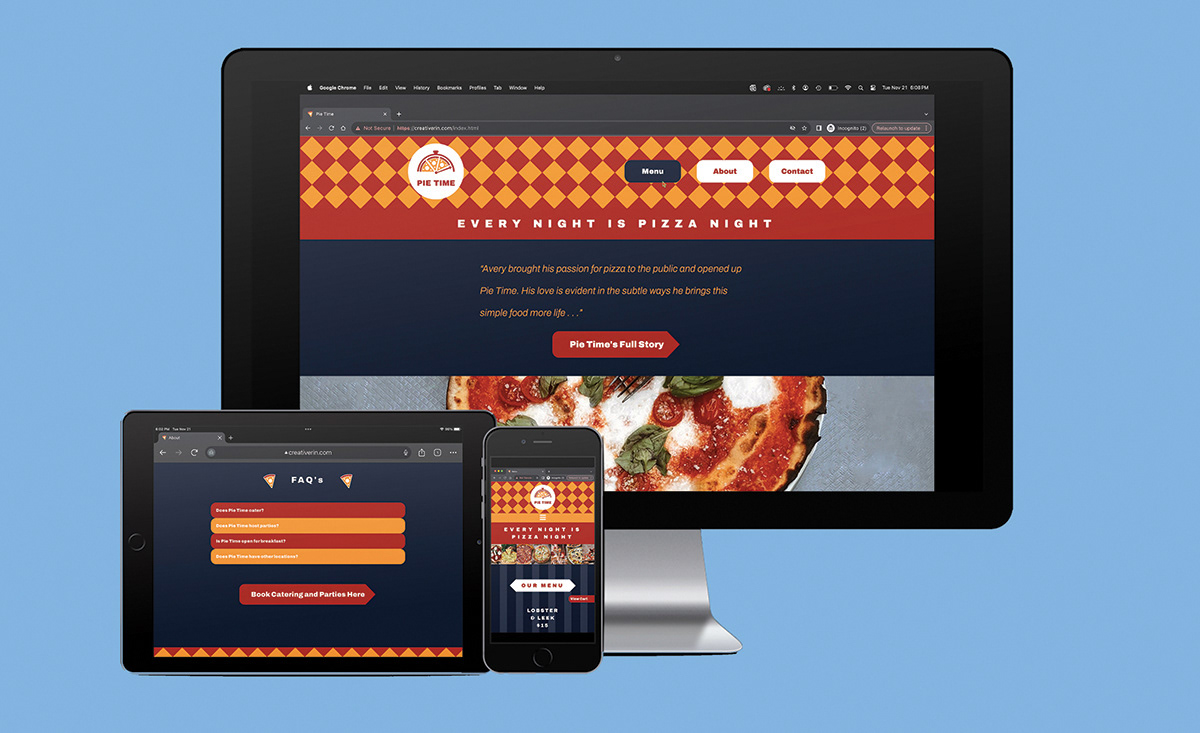 Website created with HTML5 and CSS