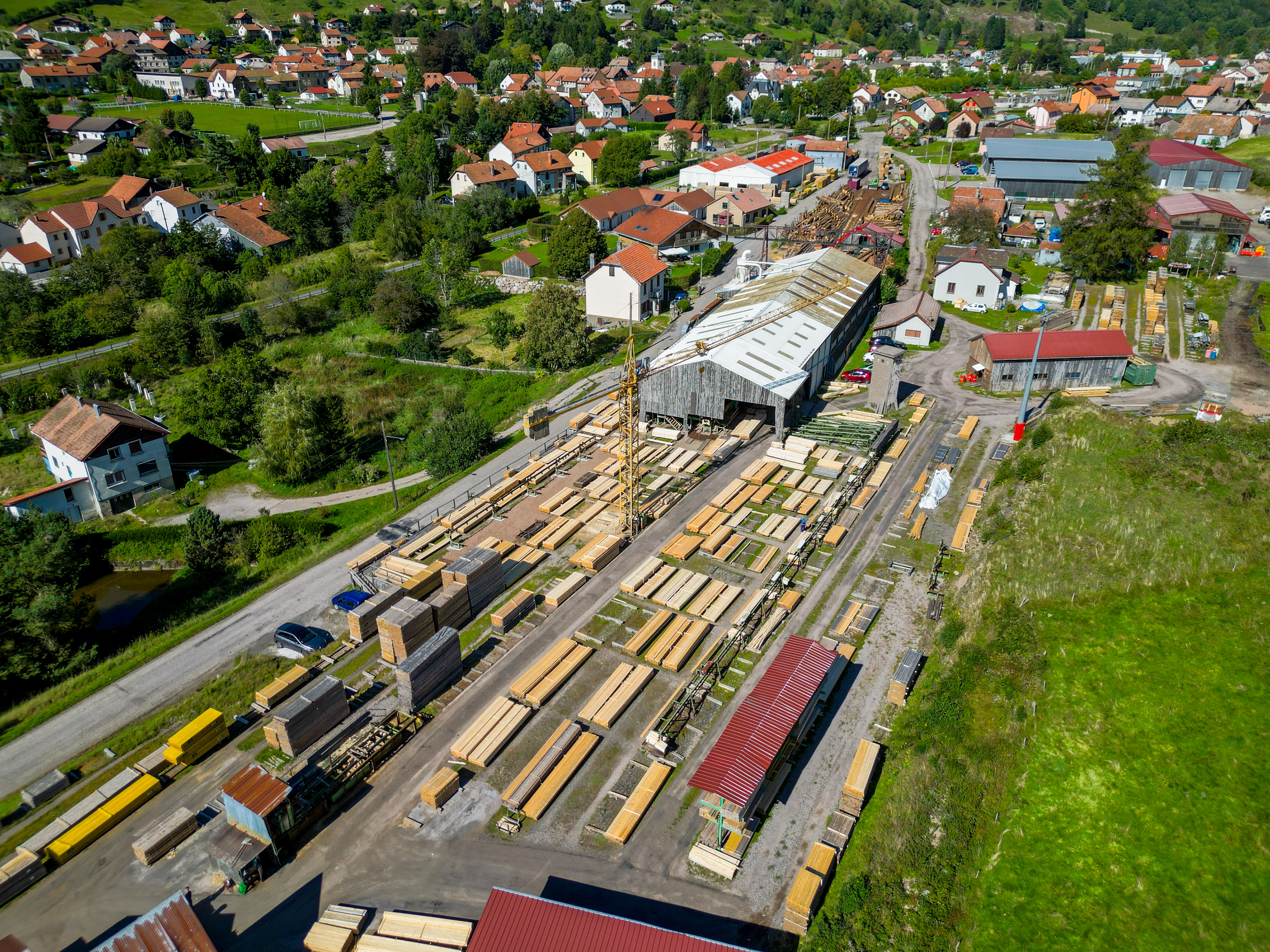 La scierie de Busang vue des airs