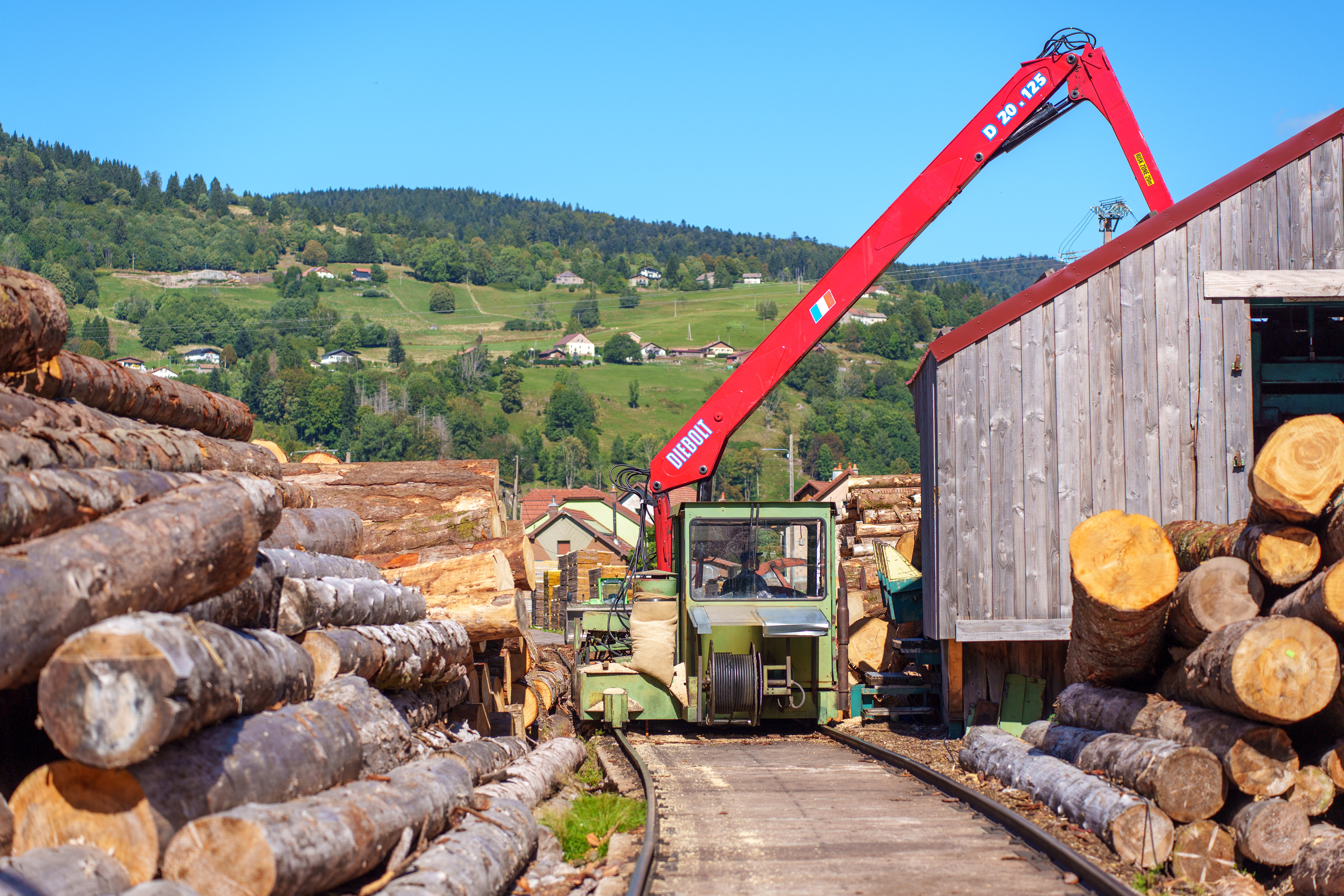 La scierie de Busang vue du sol