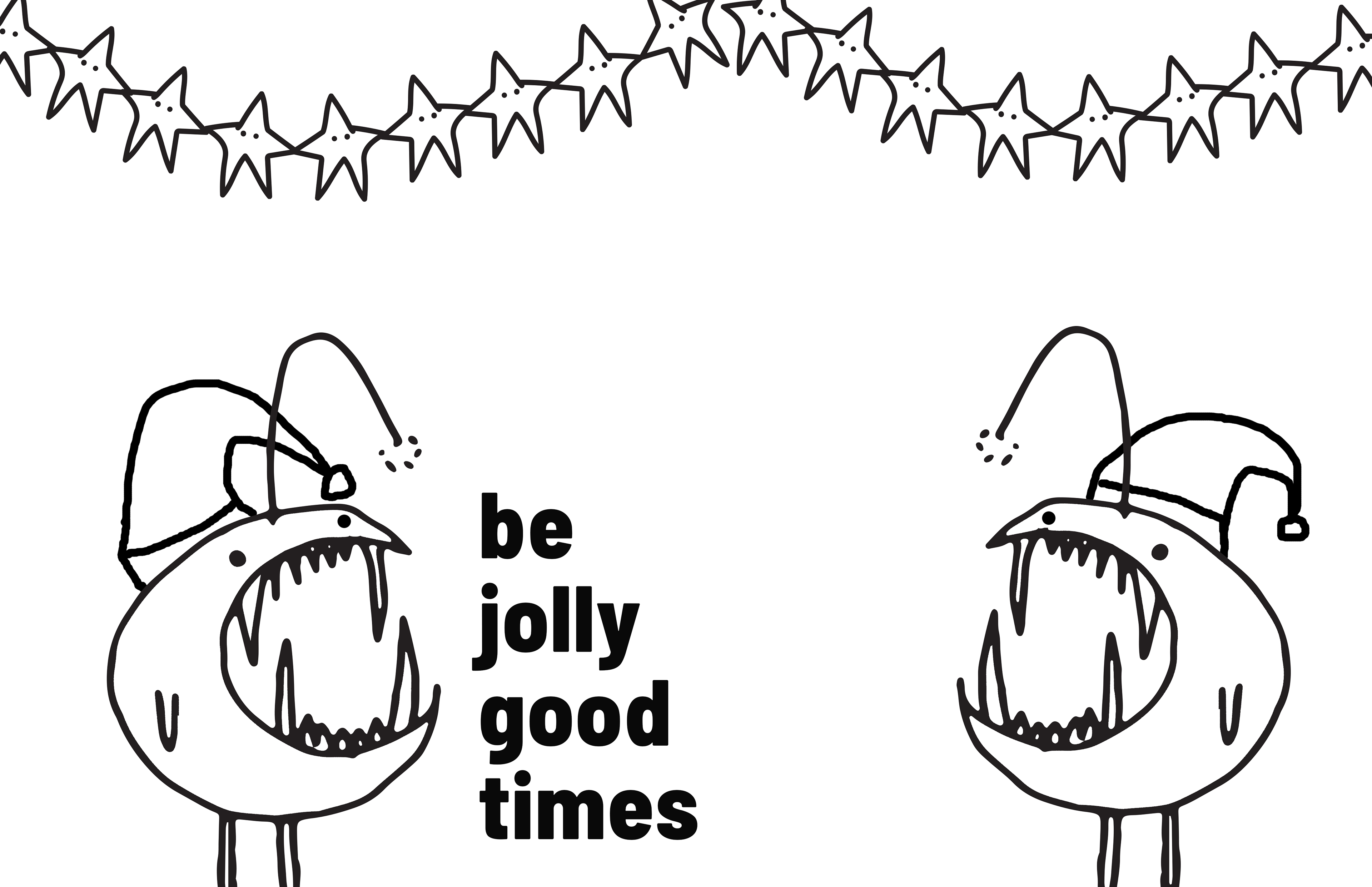 Holiday cheer screenprinted card