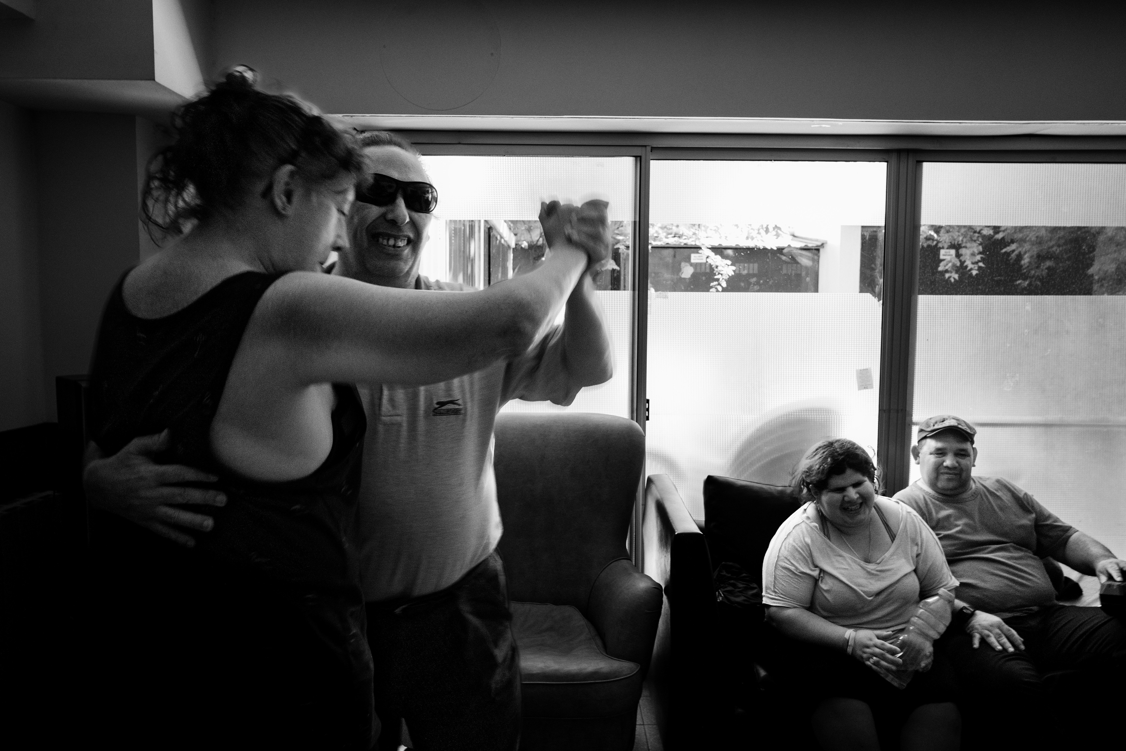 Buenos Aires, Argentina 2022. Guests spend time listening to typical Argentine music, dancing and chatting.