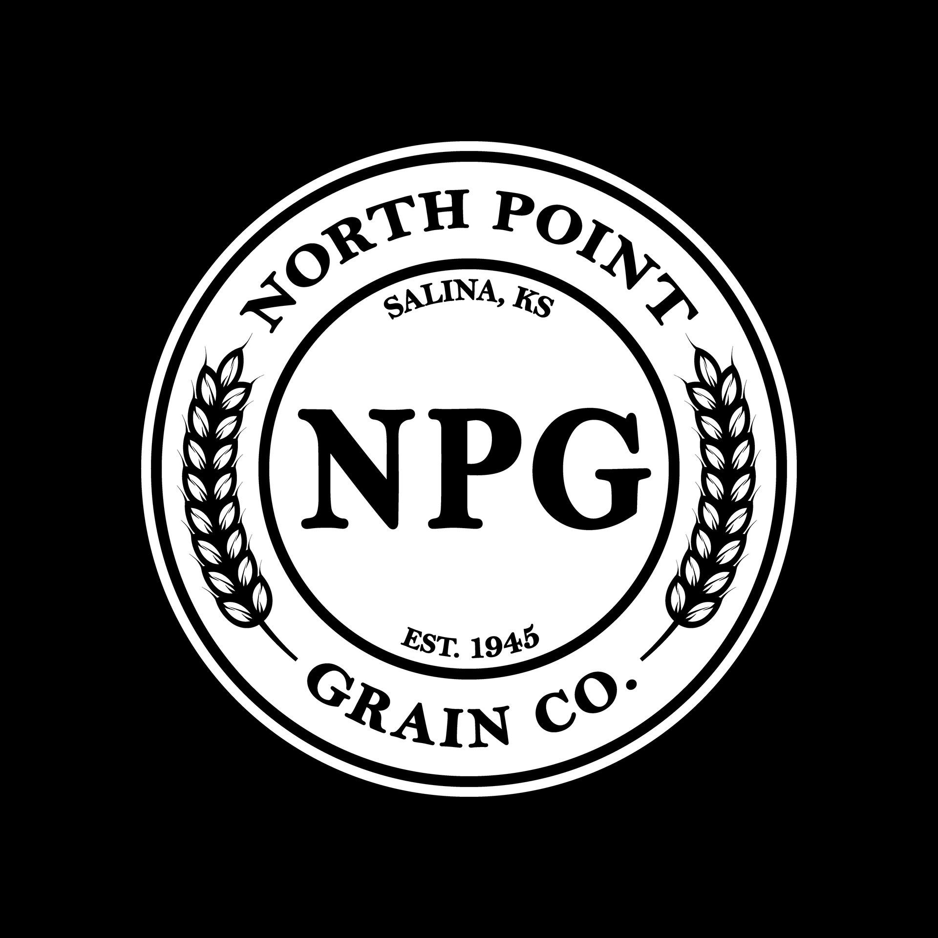 North Point Grain Company B/W Logo