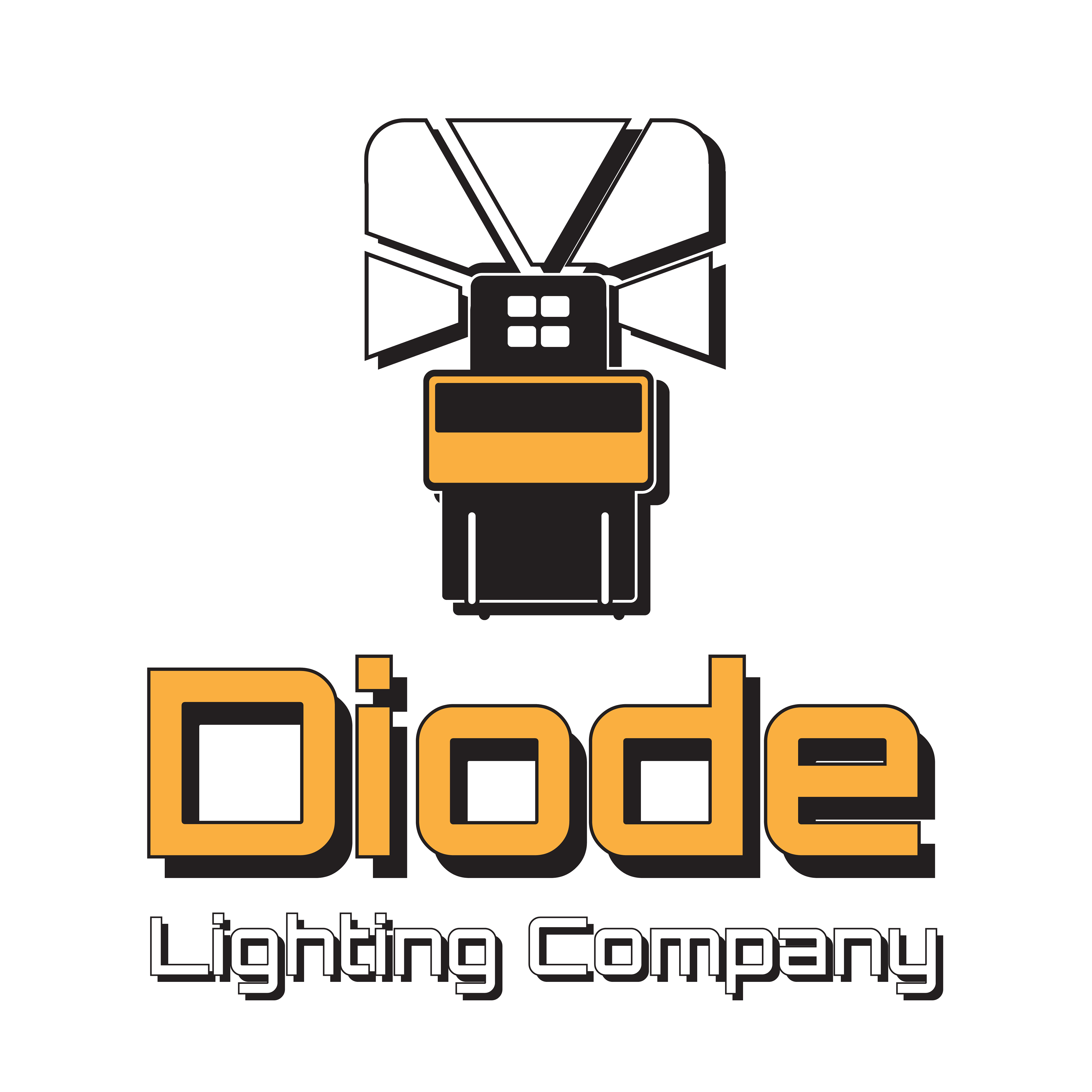 Diode Lighting Company Bulb and Text Logo