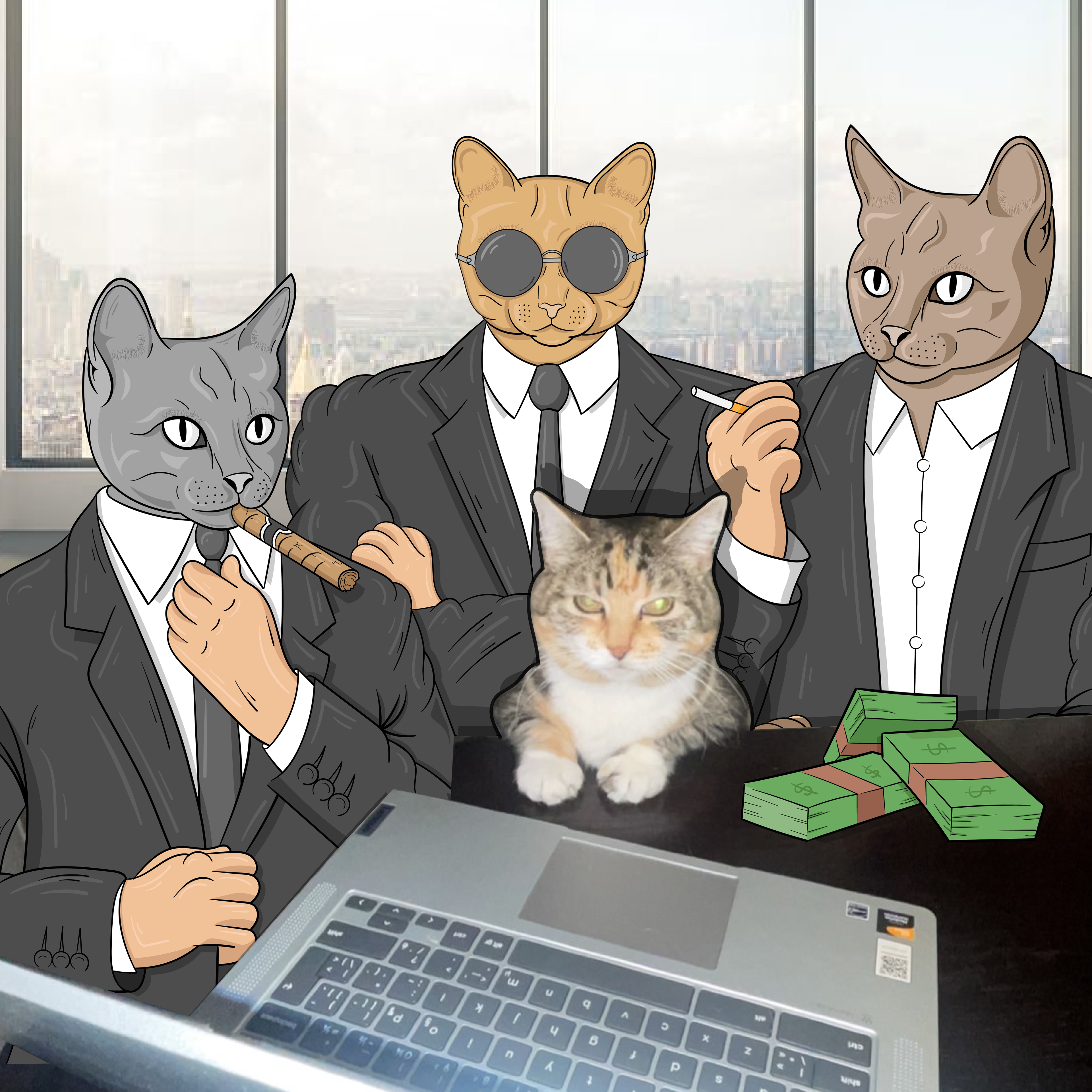 Inspired by the most unique Cat I have met so far in my life