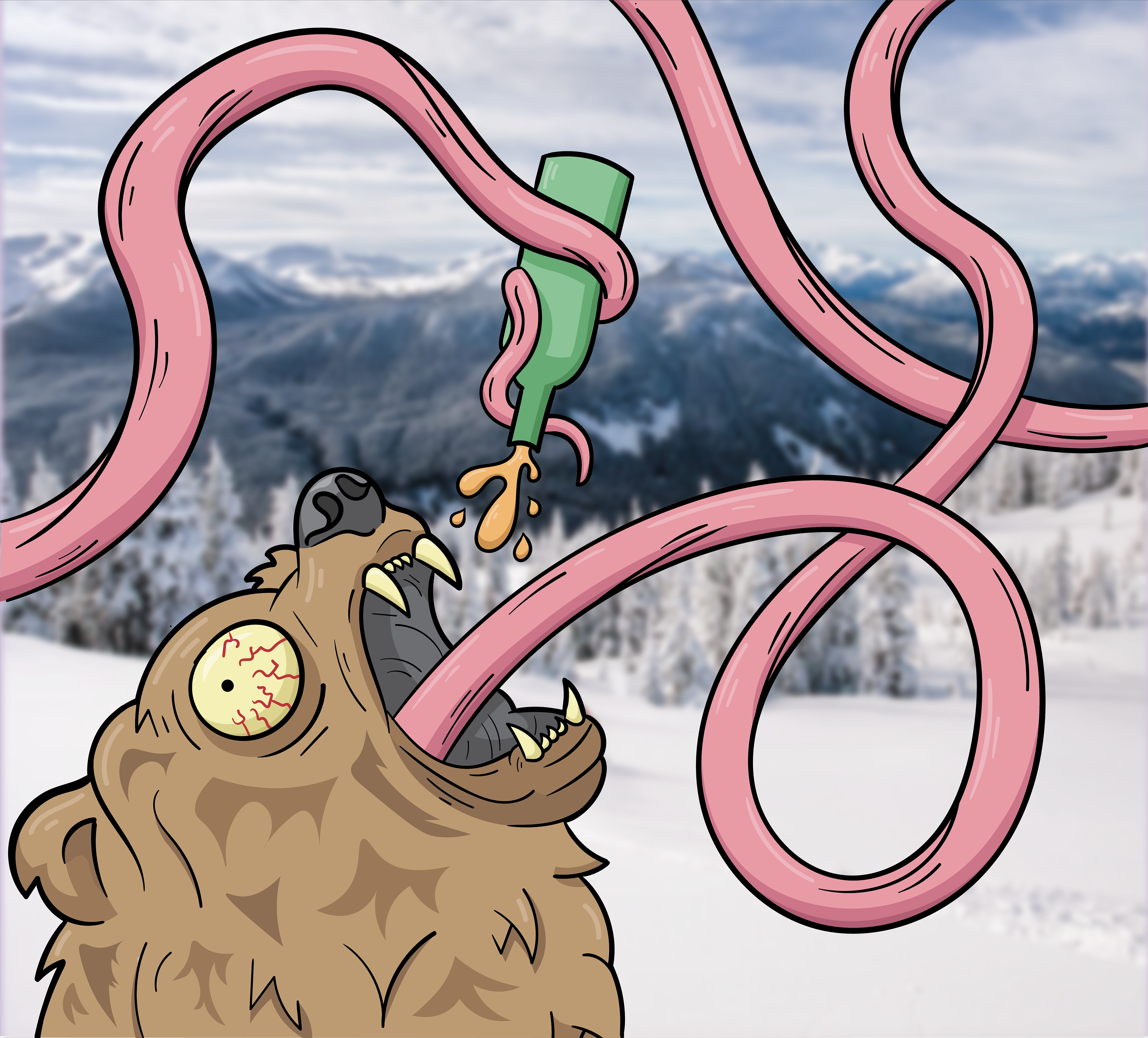 Beer for the Bear! Inspired from my time working on the slopes in Whistler, Canada.