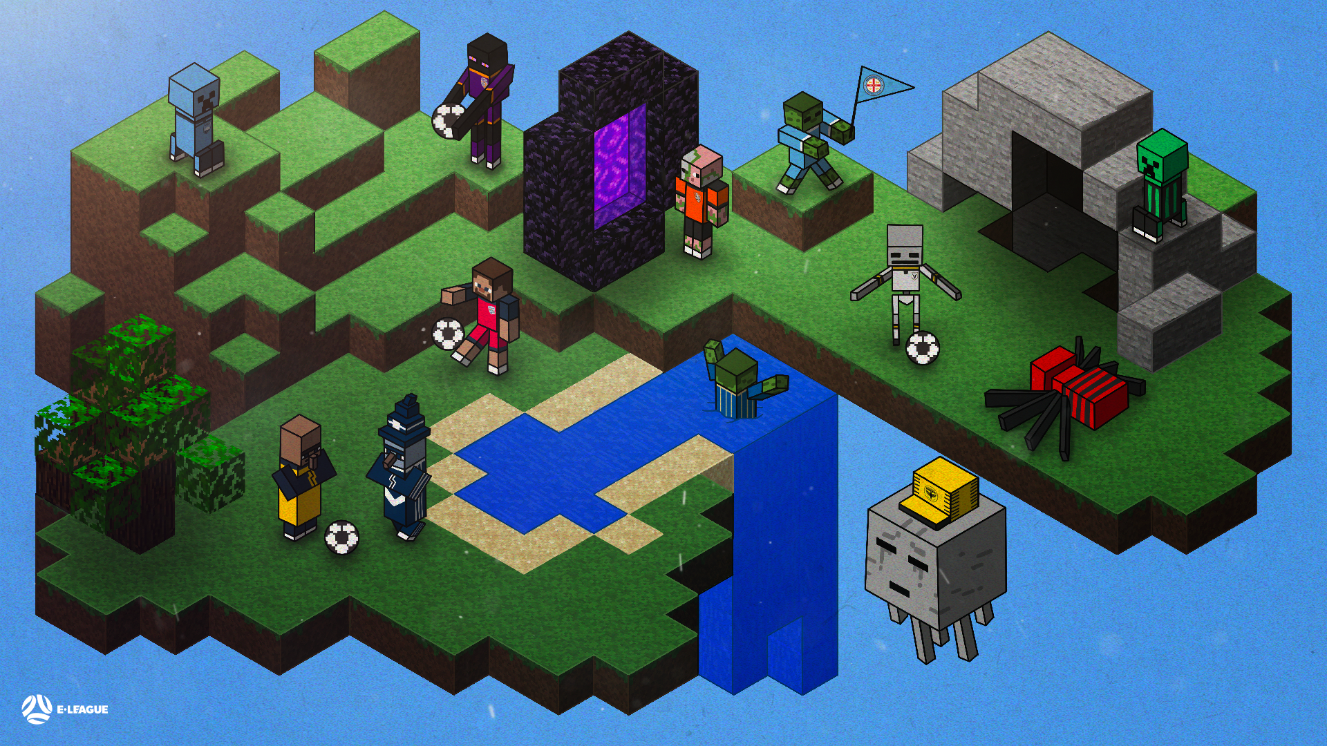A-League as Minecraft