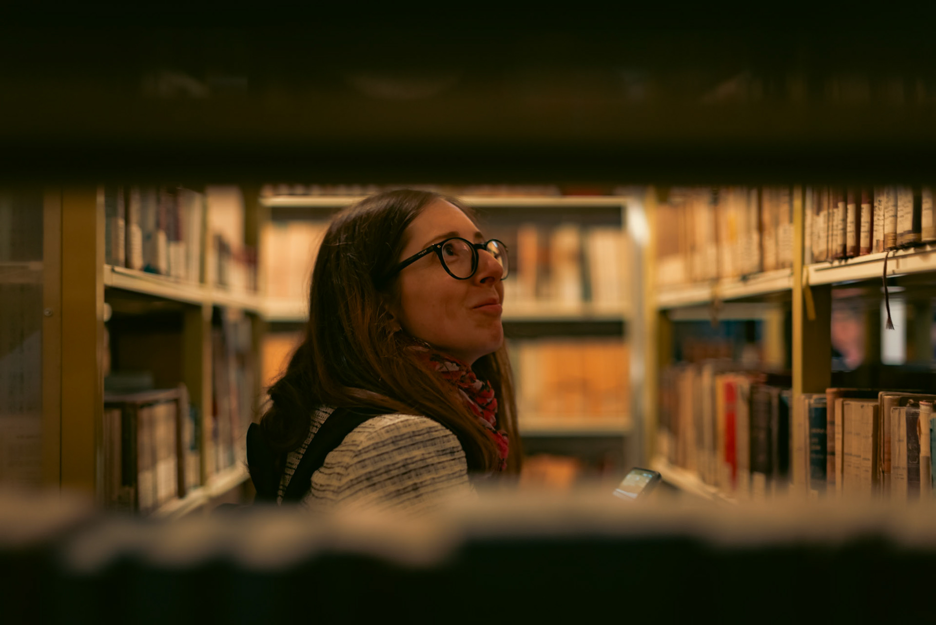 In the library