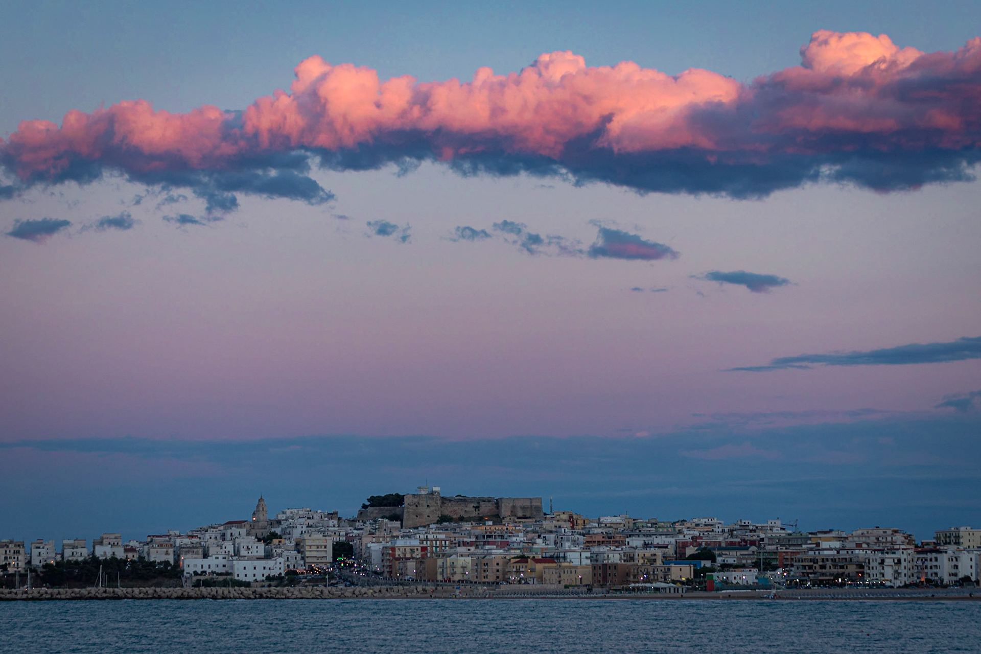 Pink hour over Vieste