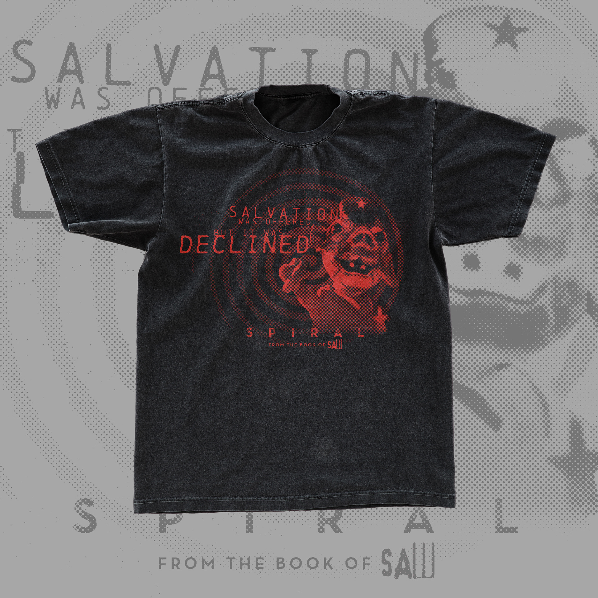 Bootleg tee design for "Spiral" (2020)