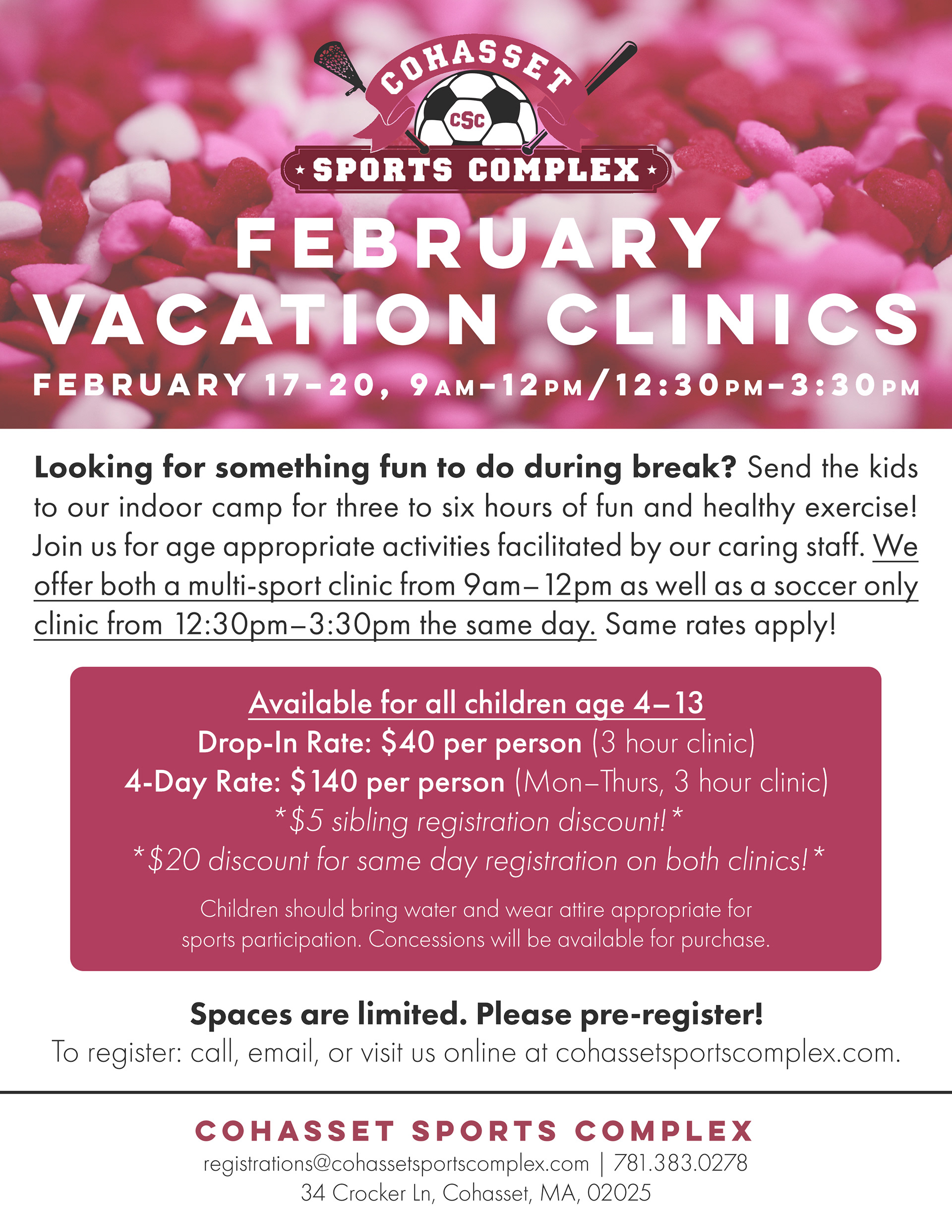 February clinics flyer