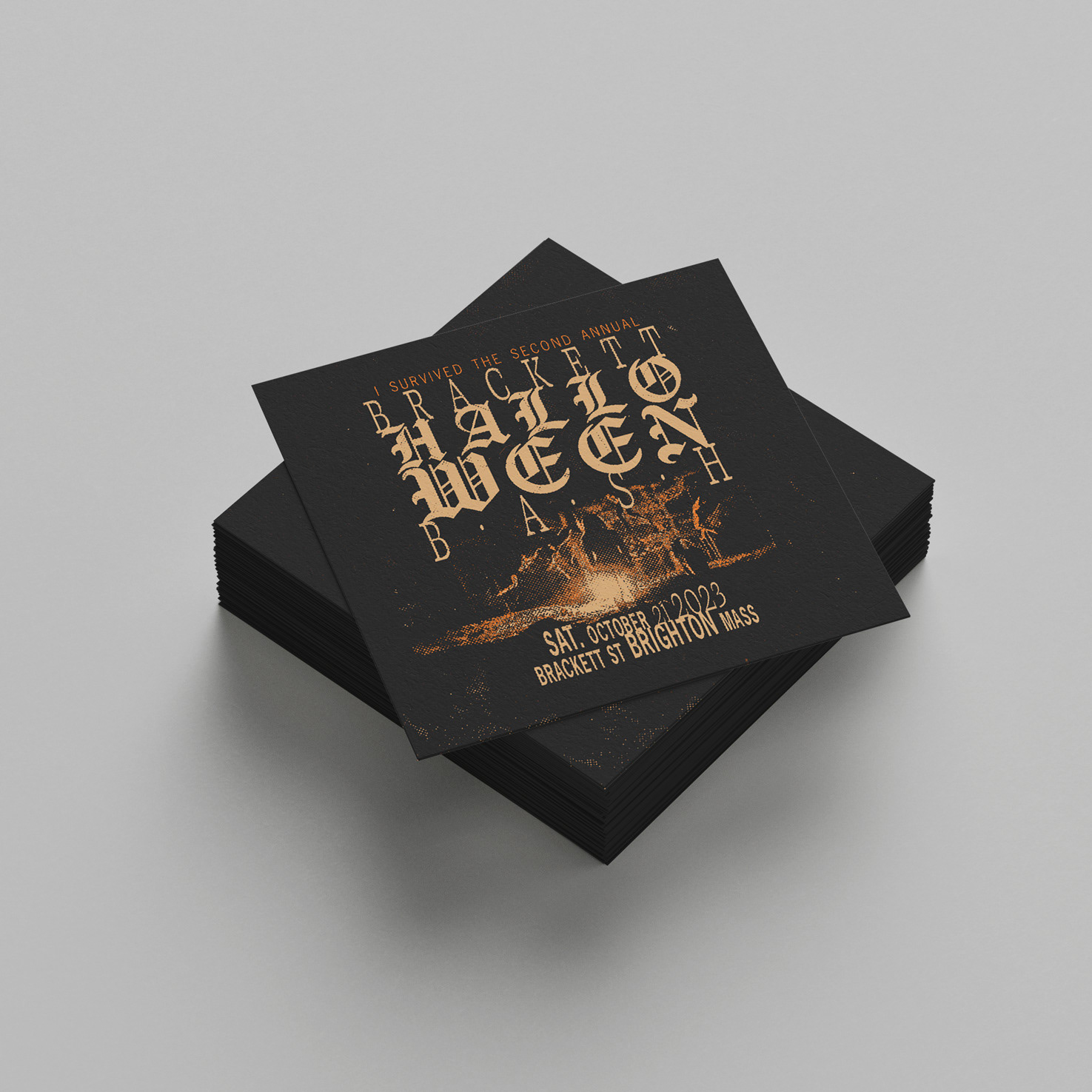 Halloween party sticker design