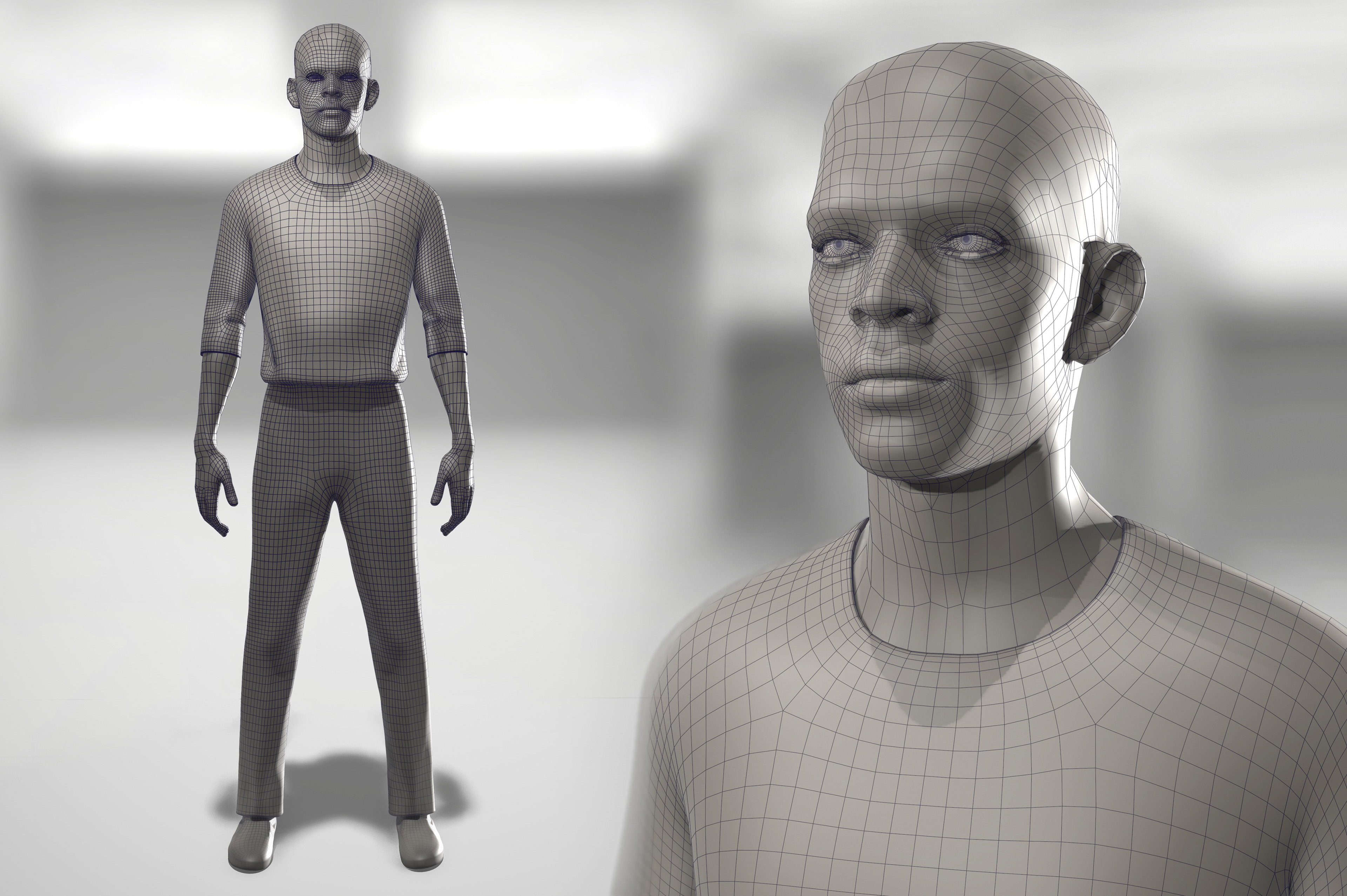 Retopologising the raw 3D data