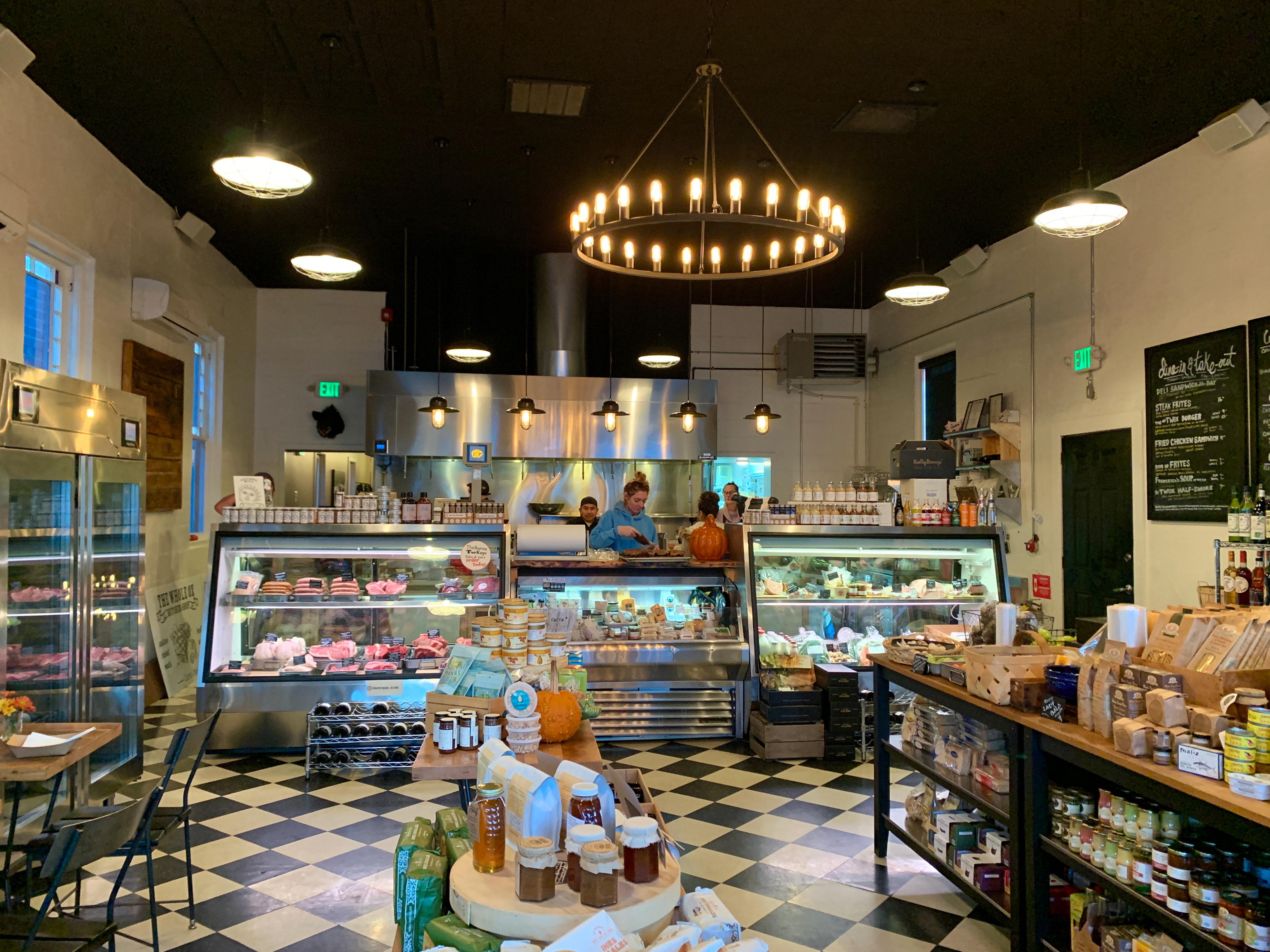 The Whole Ox in Marshall has great meats, sandwiches, etc.