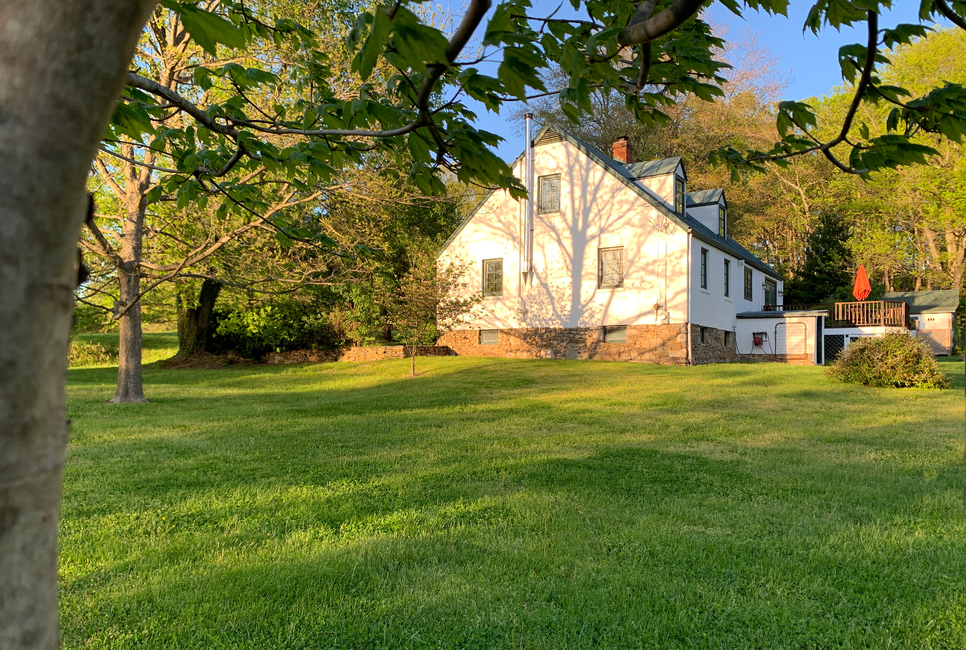 House from the west on its 19th century stone foundation.
