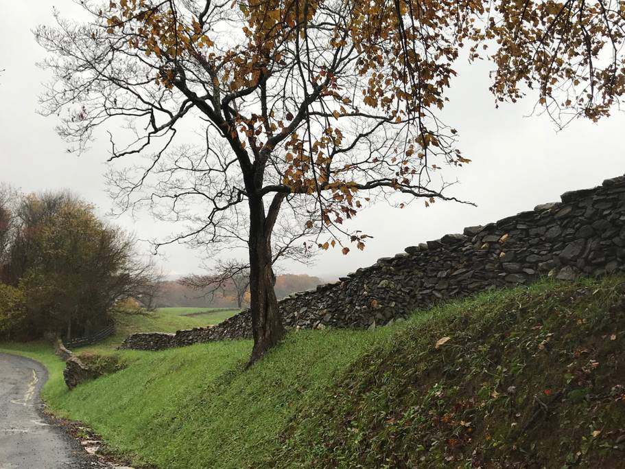 We think the area feels a bit like England and Ireland, with rolling countryside and miles of old stone walls.