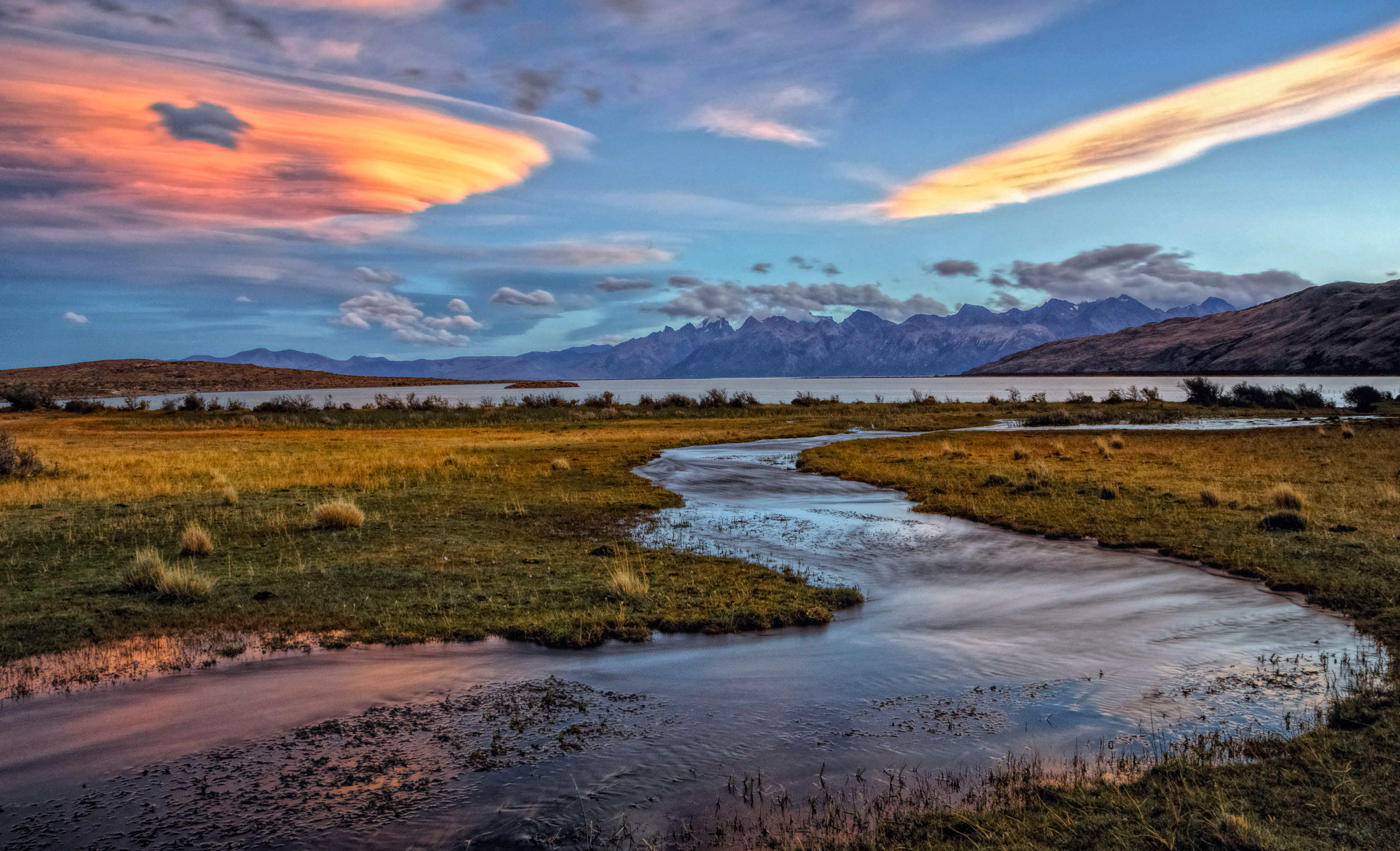 Sunset at Lago Viedma -El Chalten