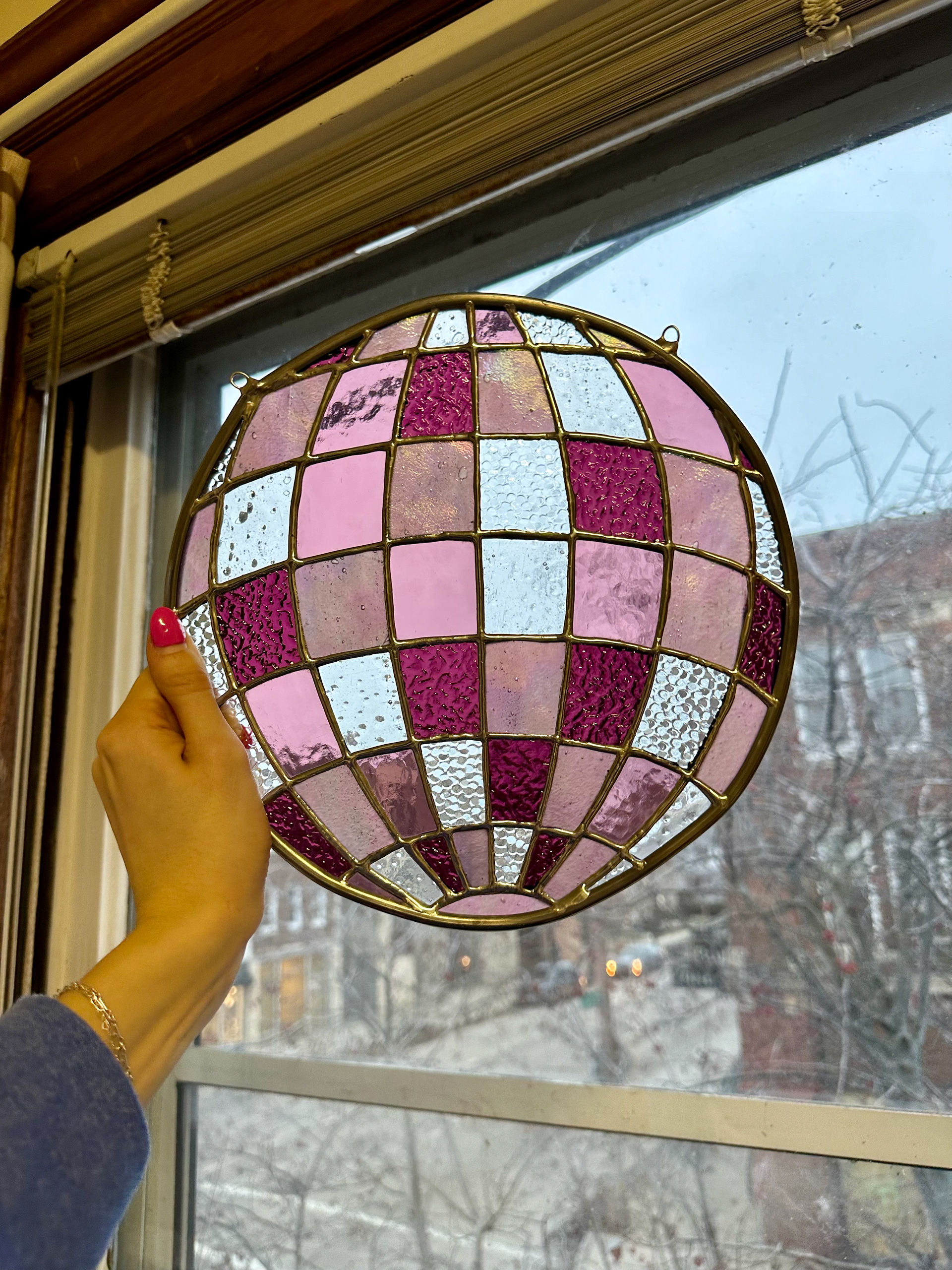 Magenta Disco Ball #7