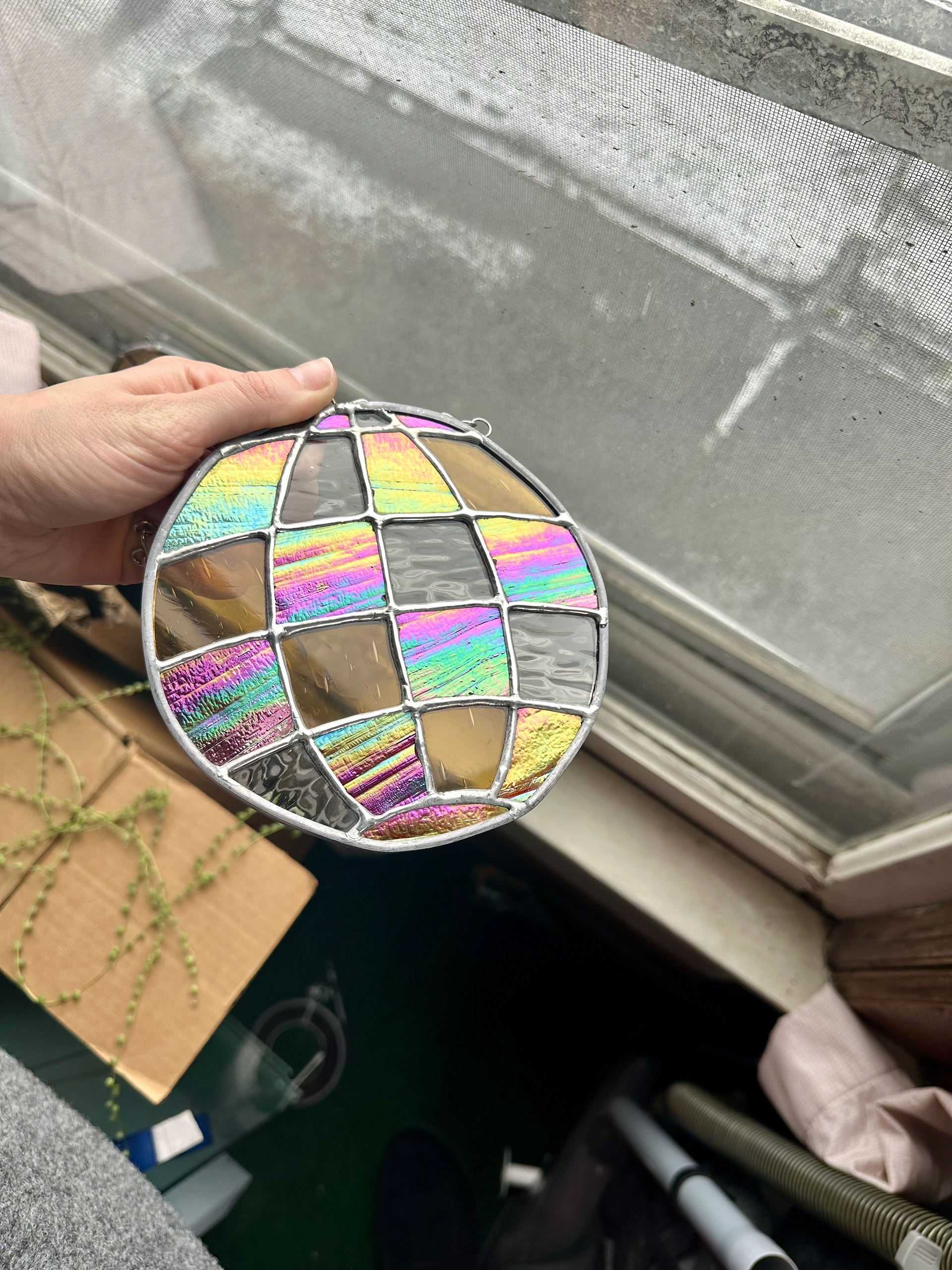 Red Iridescent Mini Disco Ball