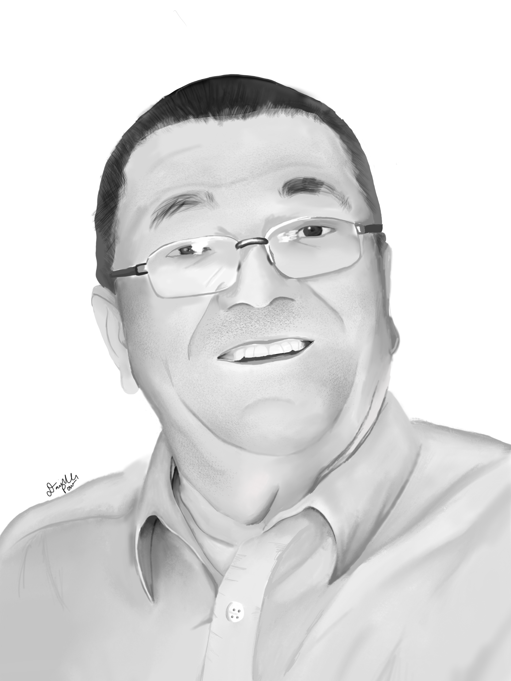 Memorial portrait of my pop