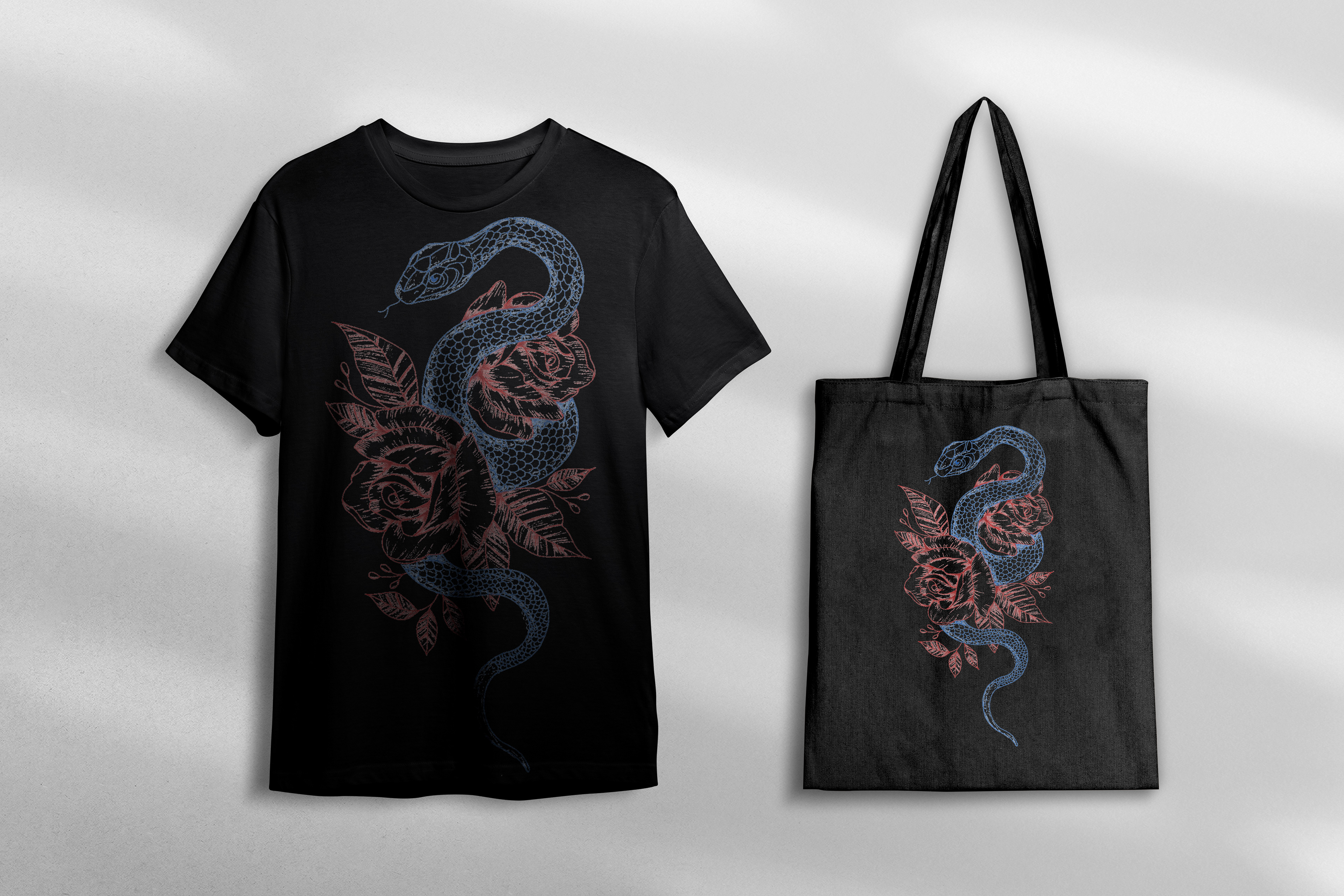 Merchandise made with the design
