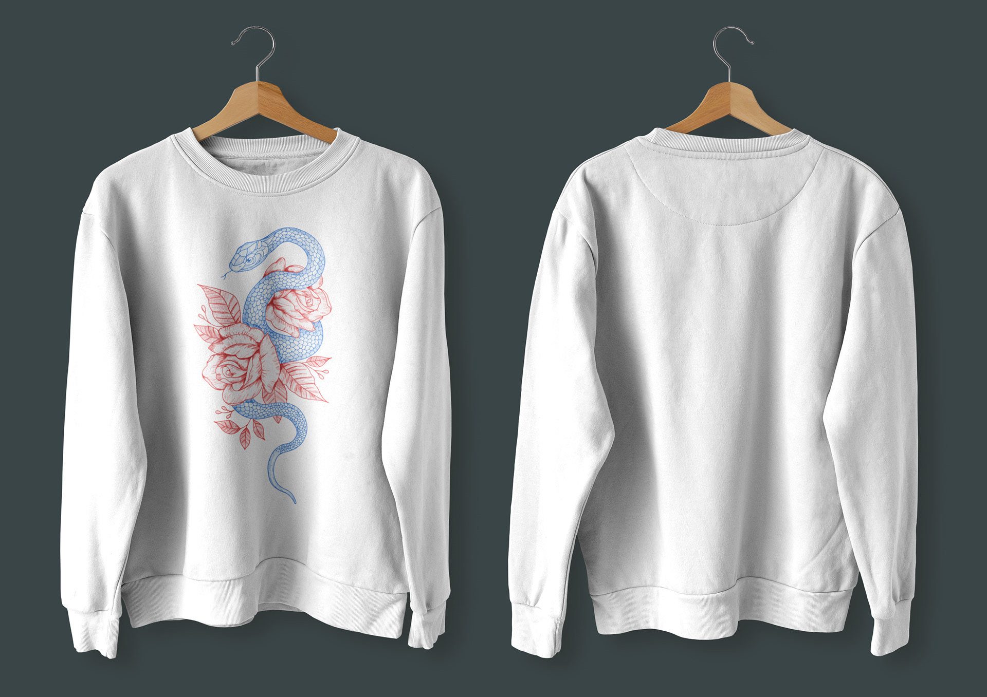 Merchandise made with the design
