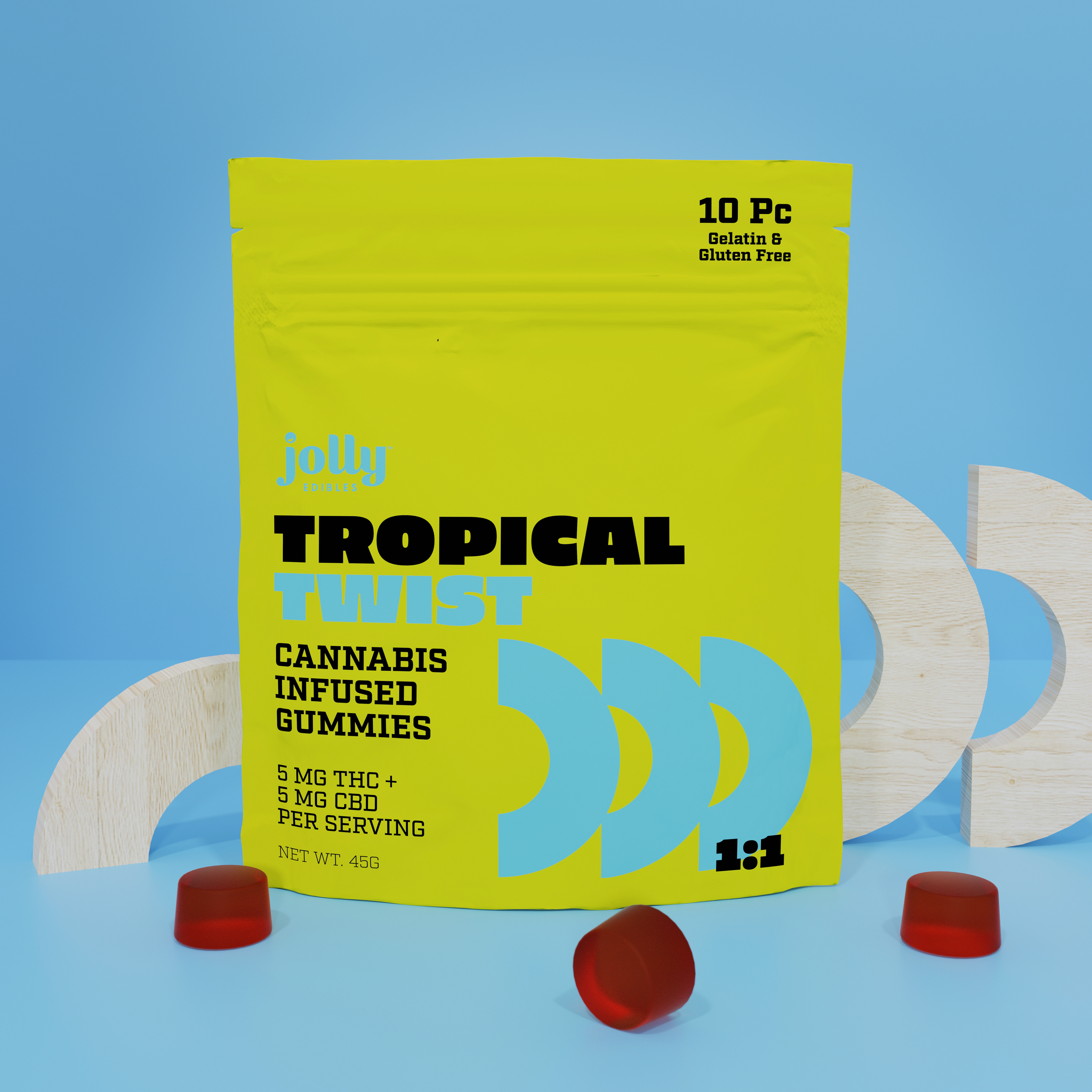 Jolly Edibles THC infused gummies packaging design and marketing