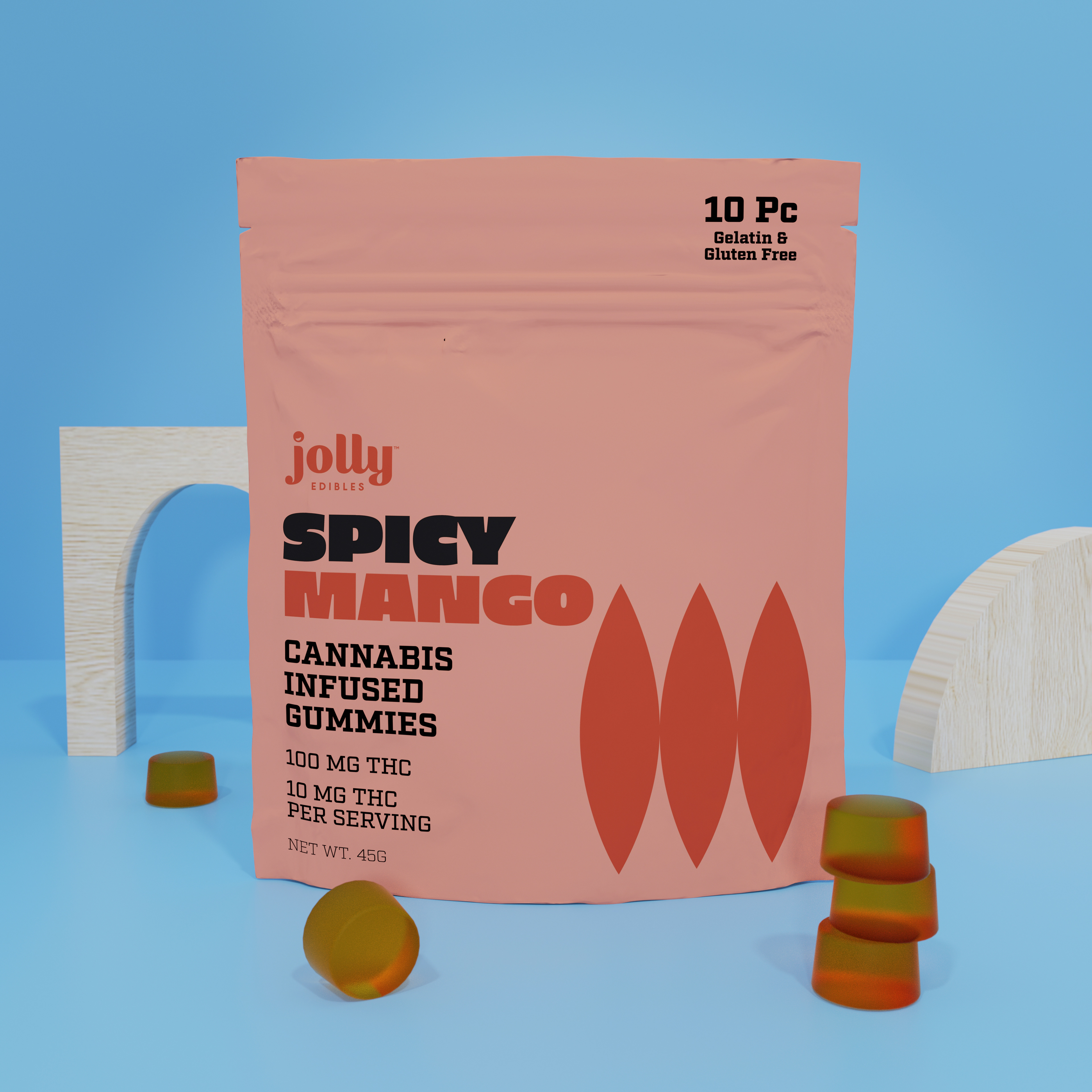 Jolly Edibles THC infused gummies packaging design and marketing