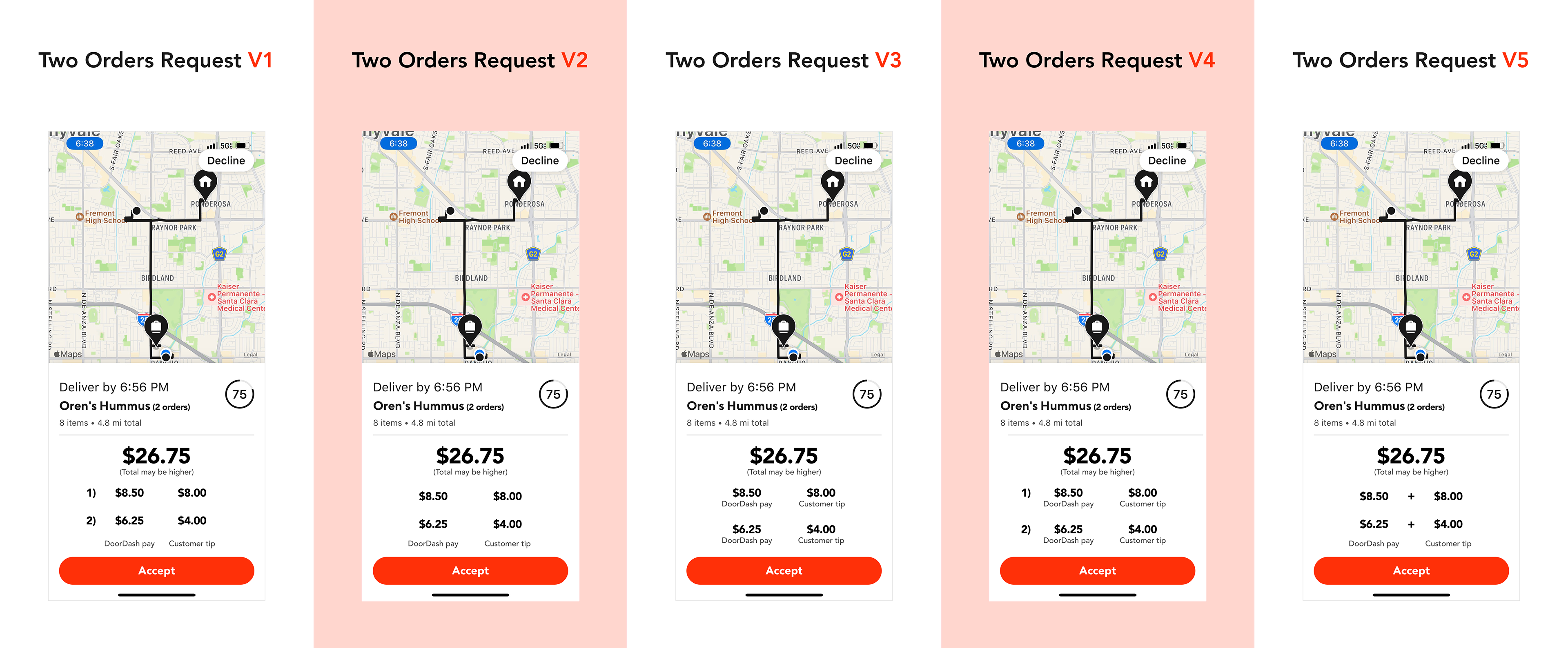 My DoorDash order manager redesign — a UX case study