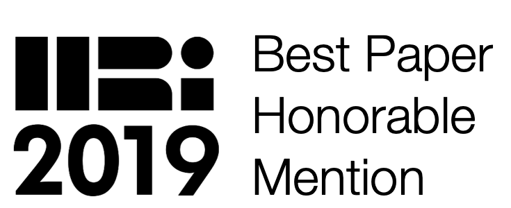 HRI 2019, Best Paper Honorable Mention