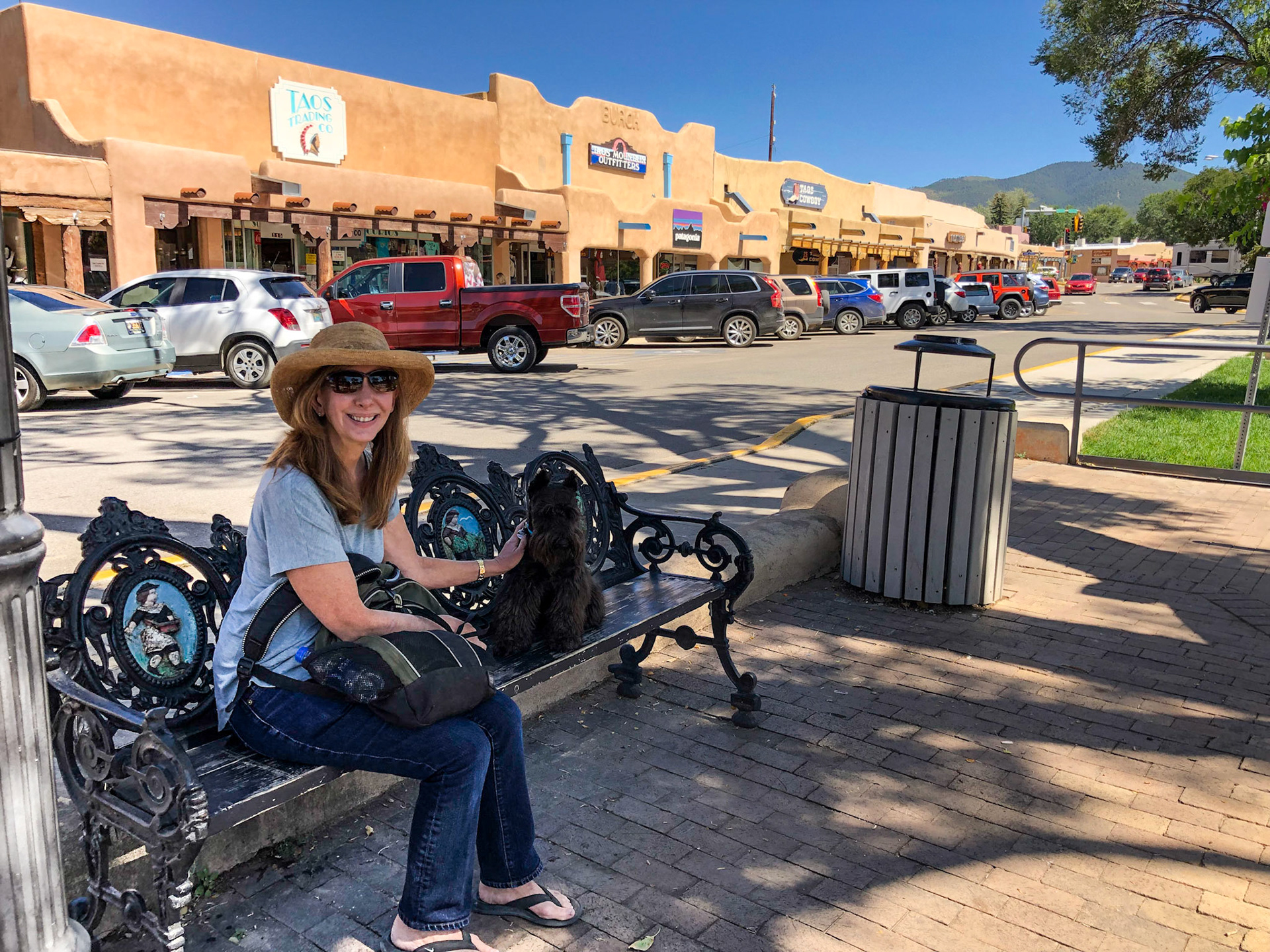 A rest after shopping in Taos