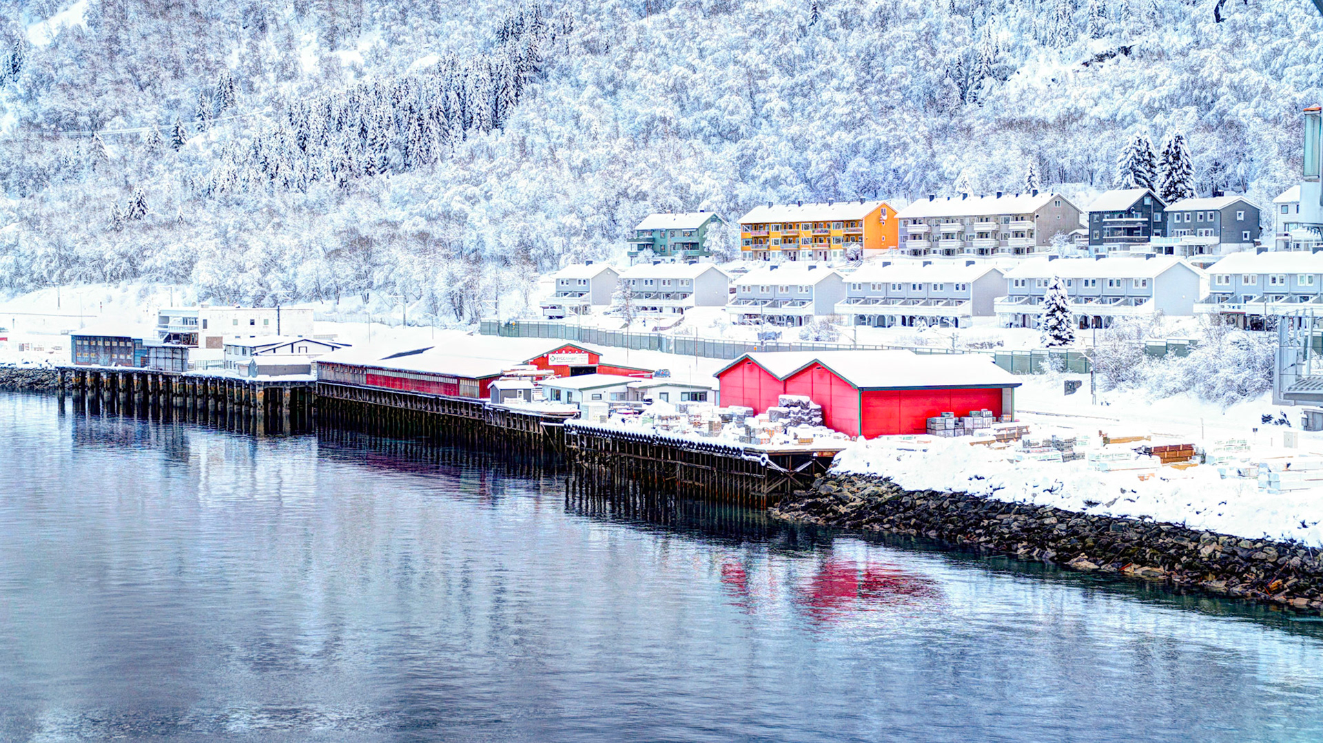 The harbor in Narvik, Norway