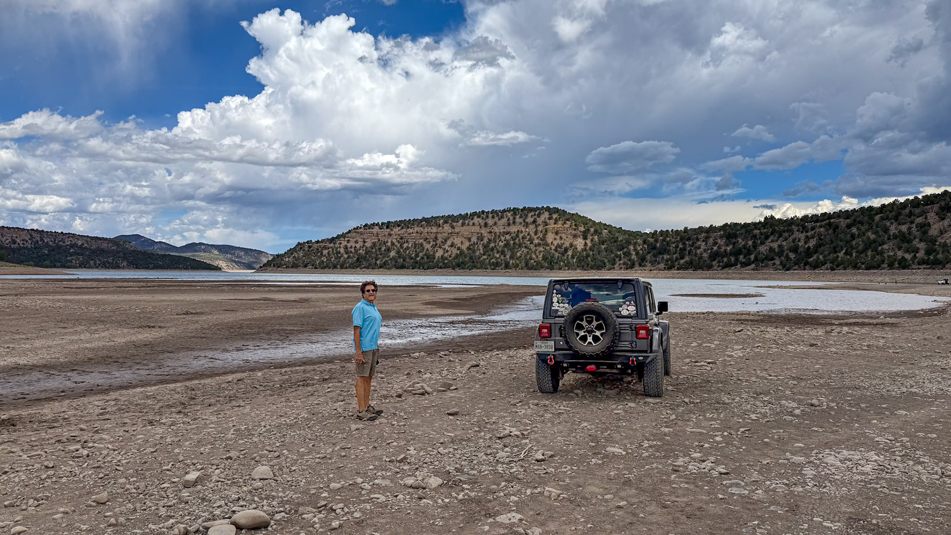 Driving the lake bottom of the Reservoir