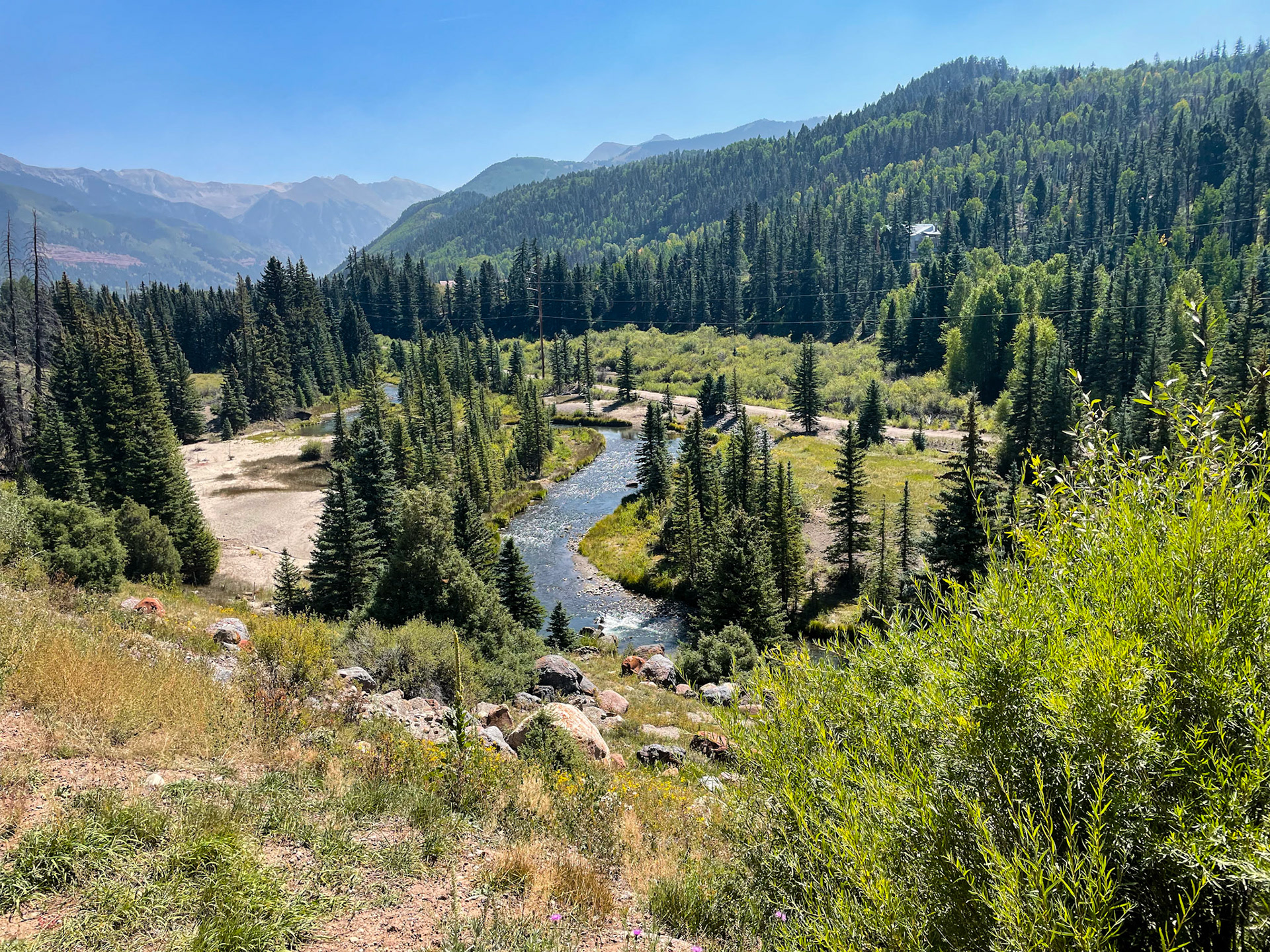 Telluride overlook of the Uncompahgre River
