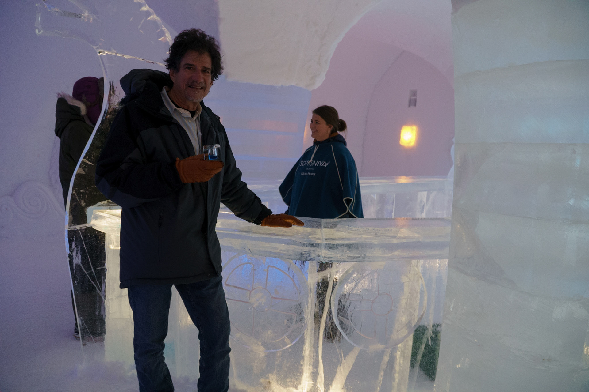 Ice bar at the Ice Hotel