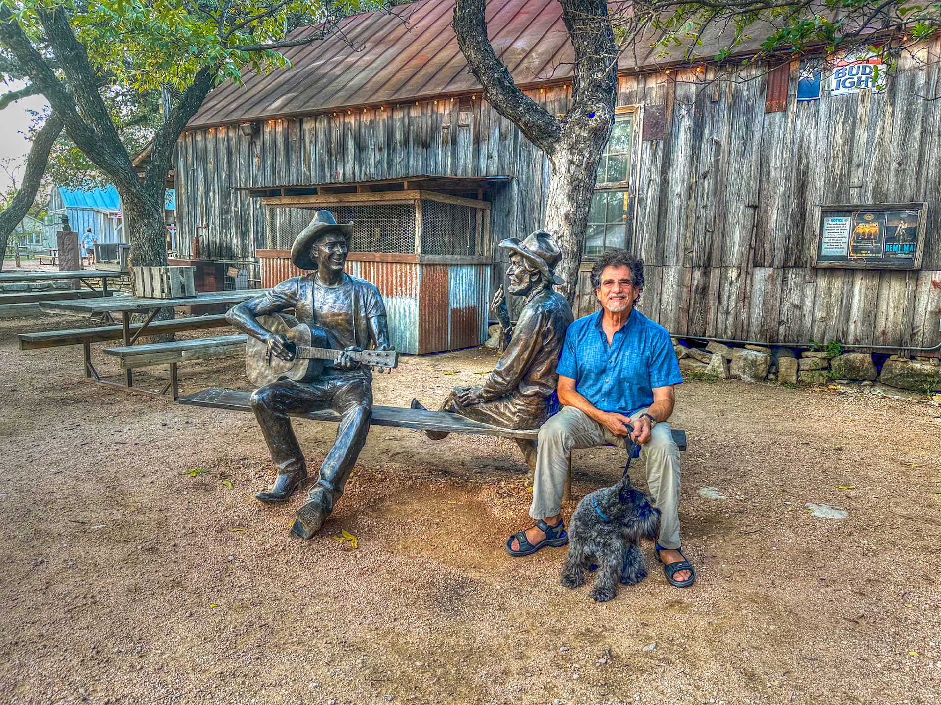 Jerry Jeff and Hondo in Luckenbach