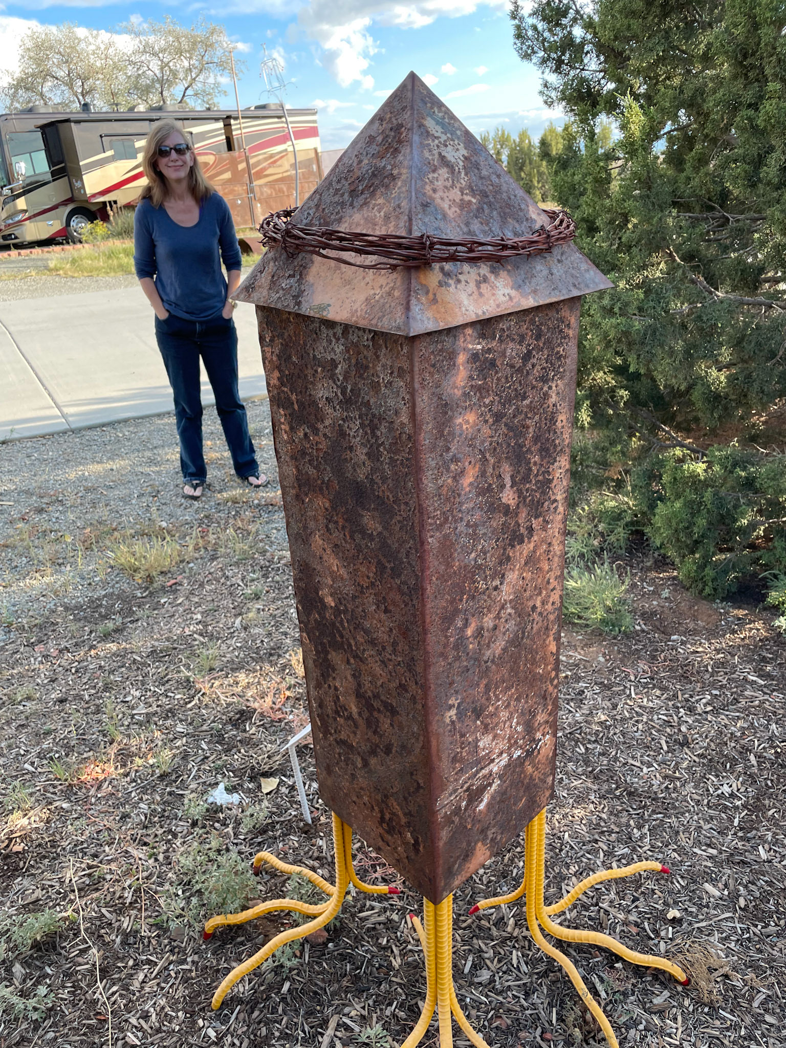 Art sculptures are all around the campground