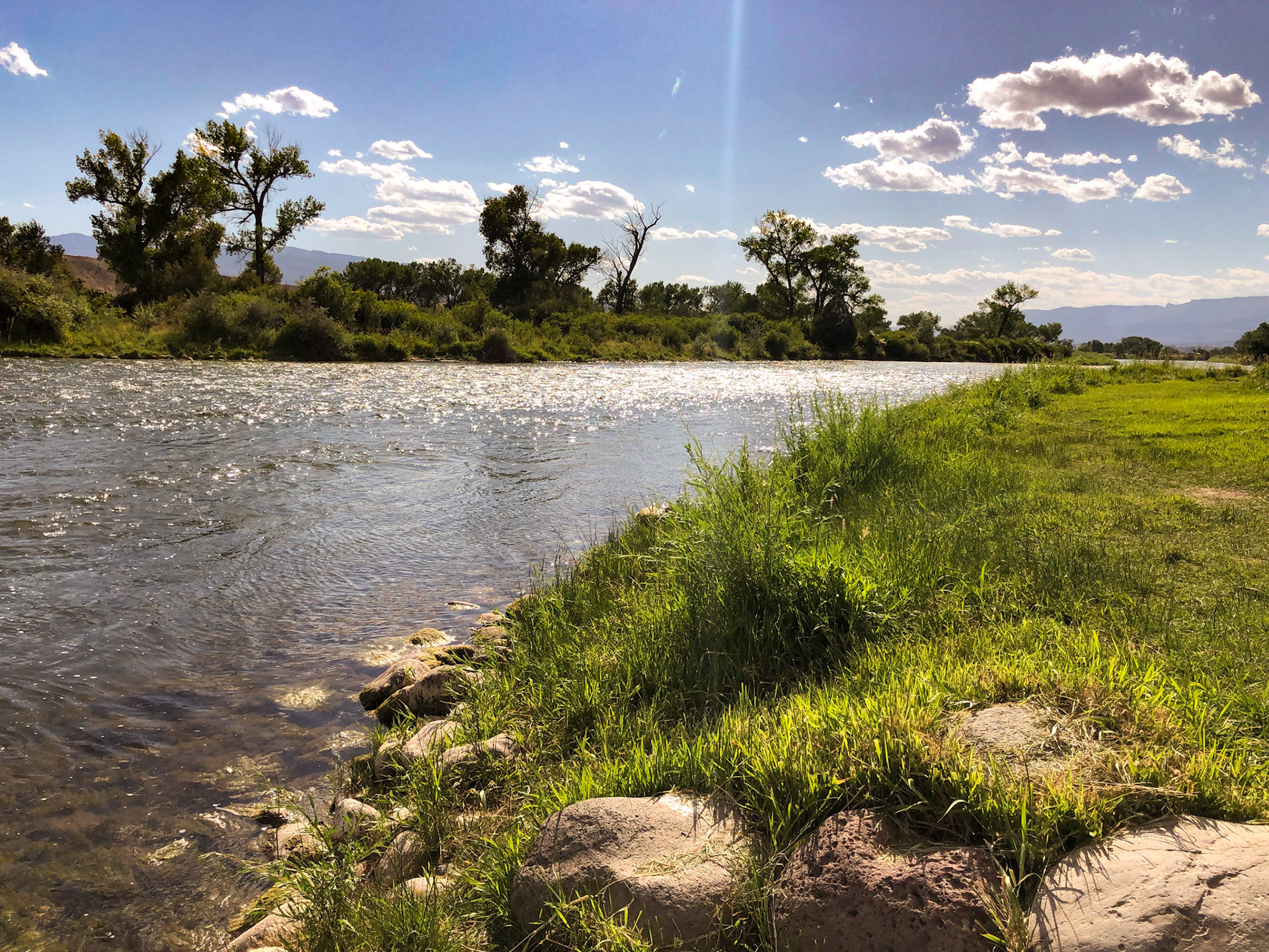 The Colorado River is behind our campsite in Glenwood Springs