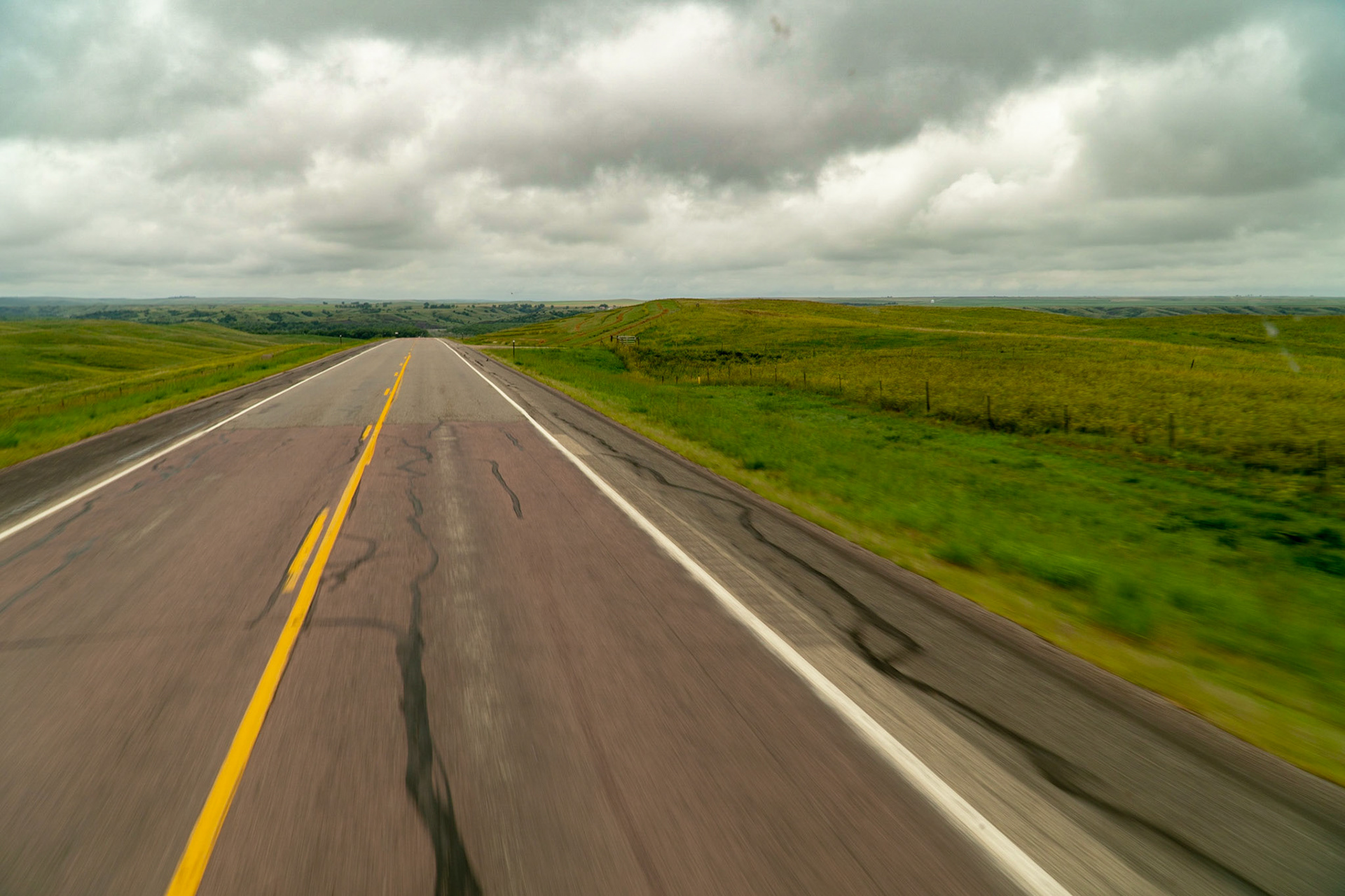 There aren't a lot of people as we drive thru South Dakota
