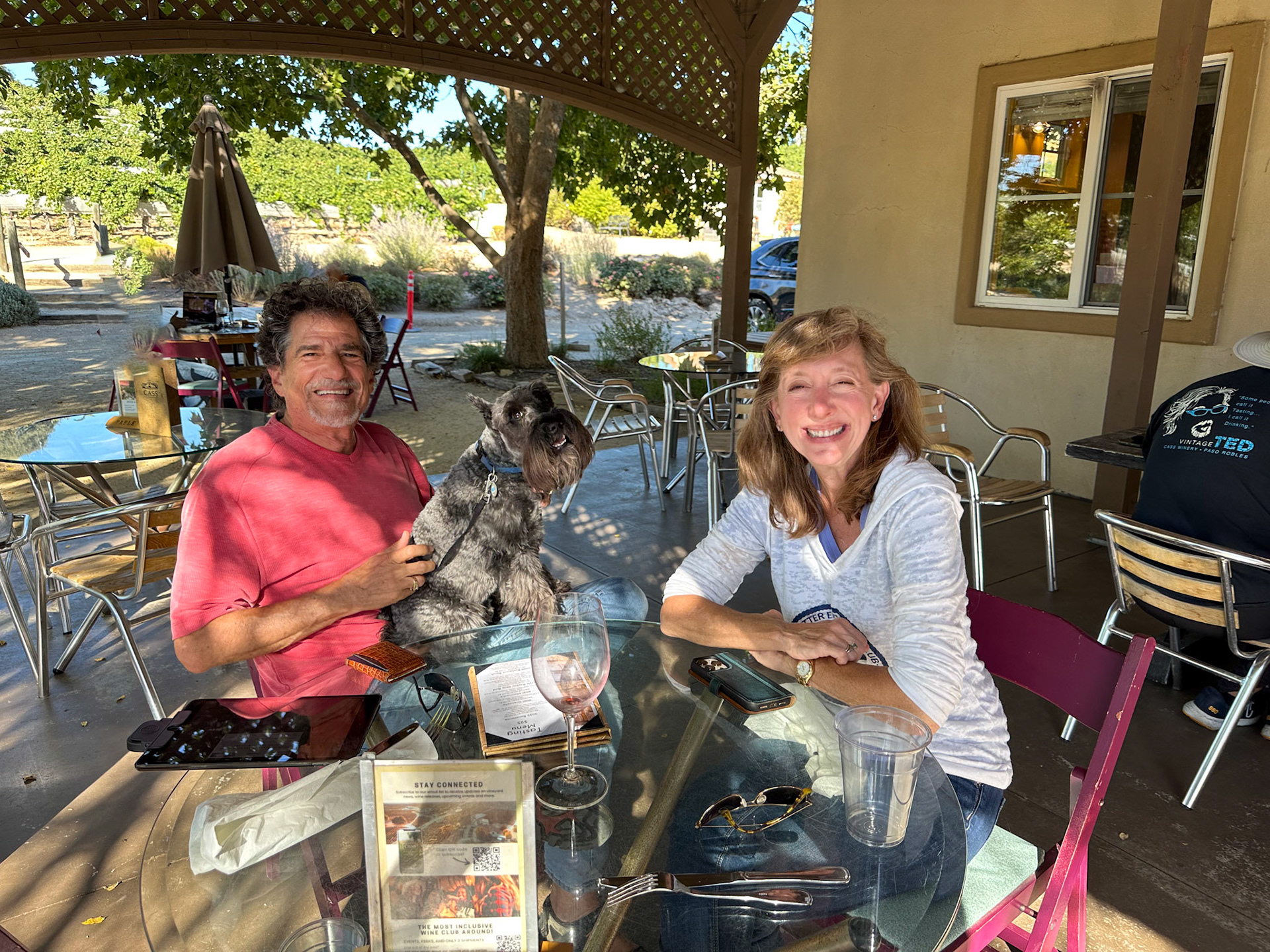 Wine tasting at the Cass vineyards