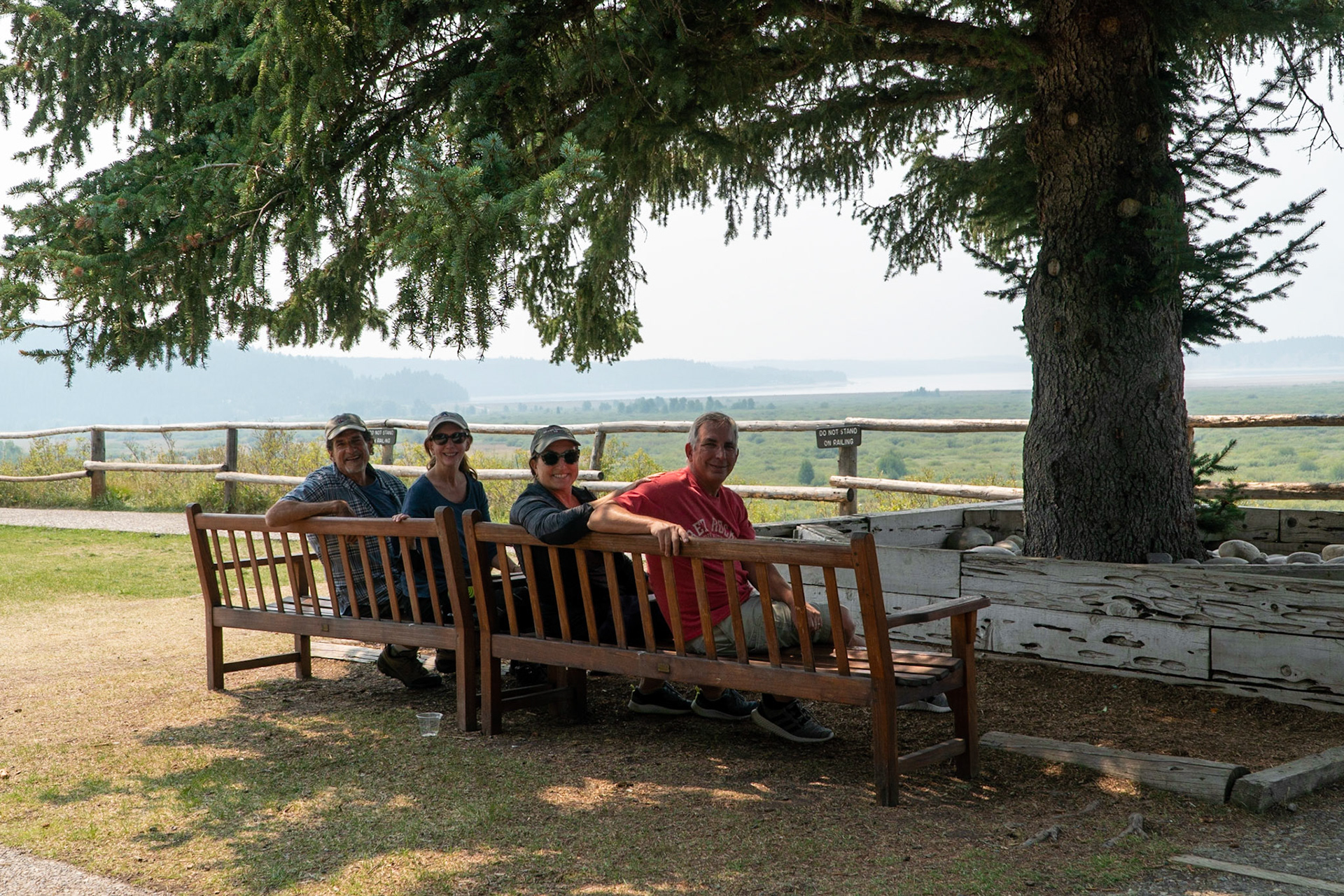 Beer stop on the patio behind Jackson Lake Lodge