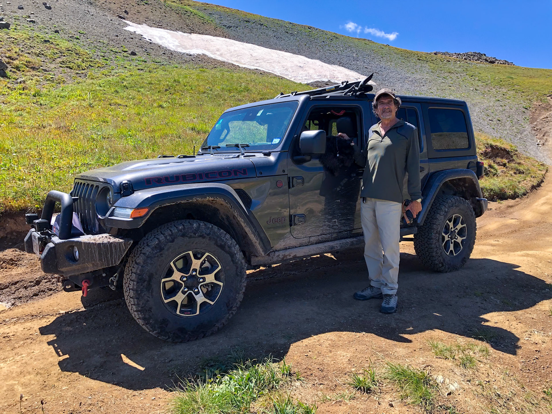 Snow remnants at 12,800 feet