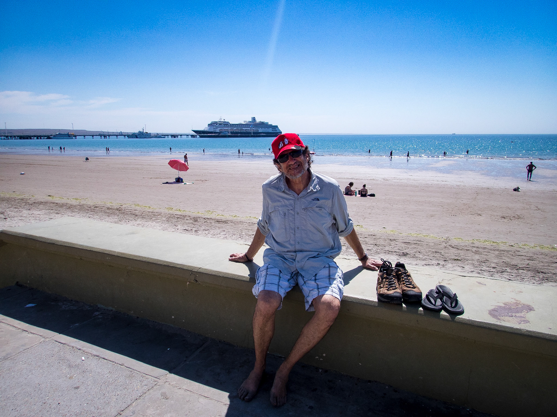 Along the Puerto Madryn beachfront
