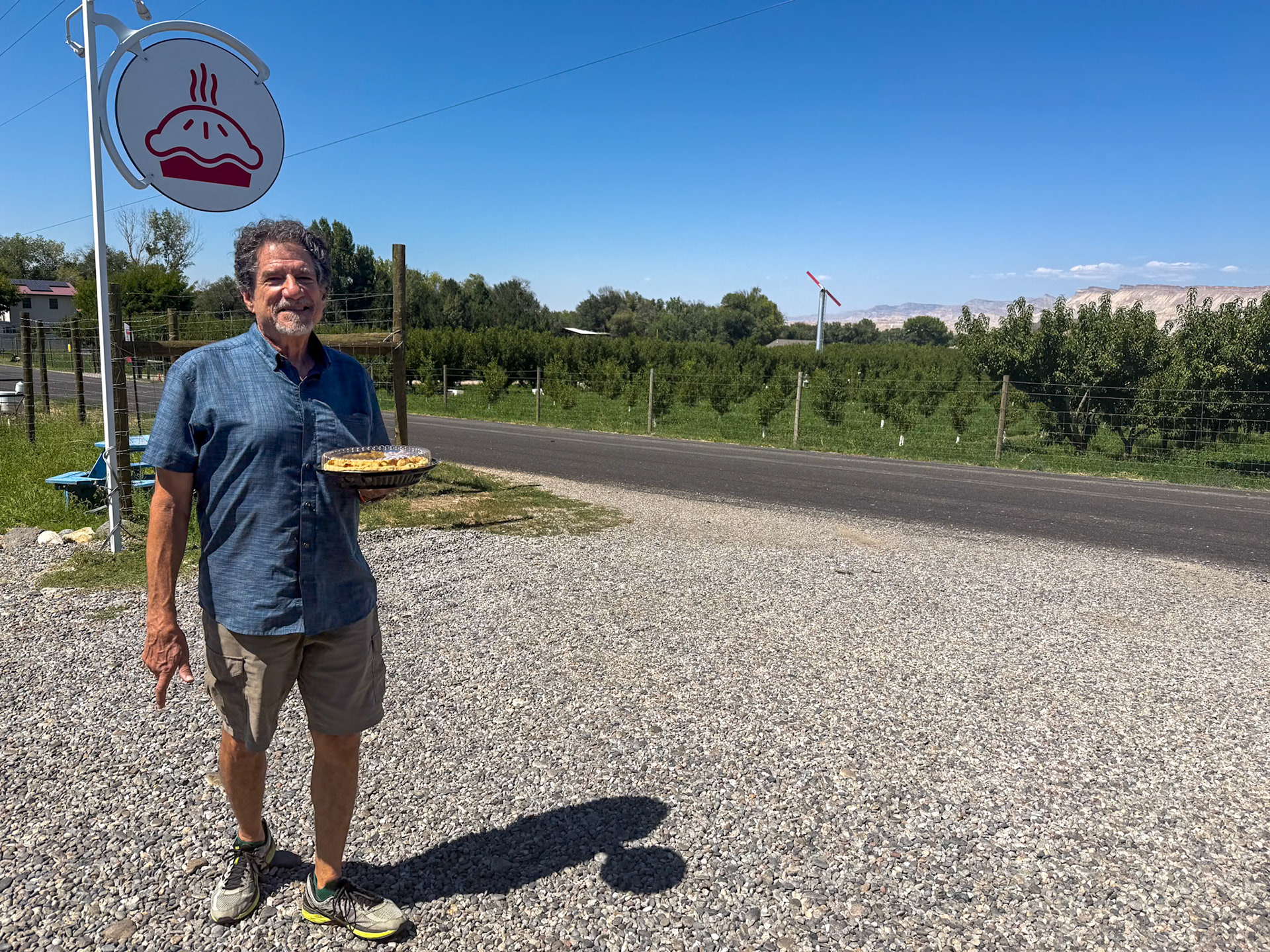 Peach pie from the pie shop