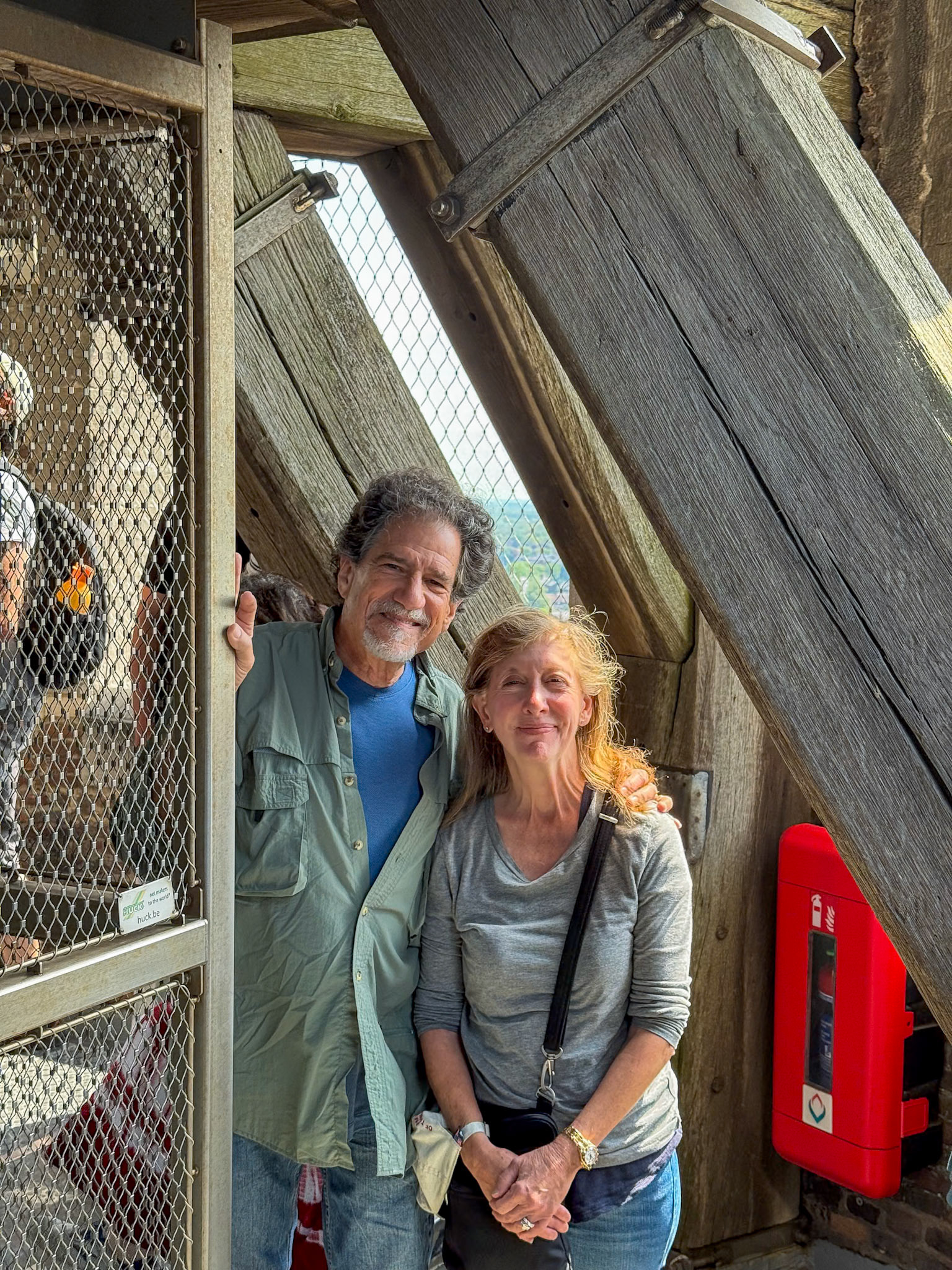 Enjoying the view from the Bell Tower