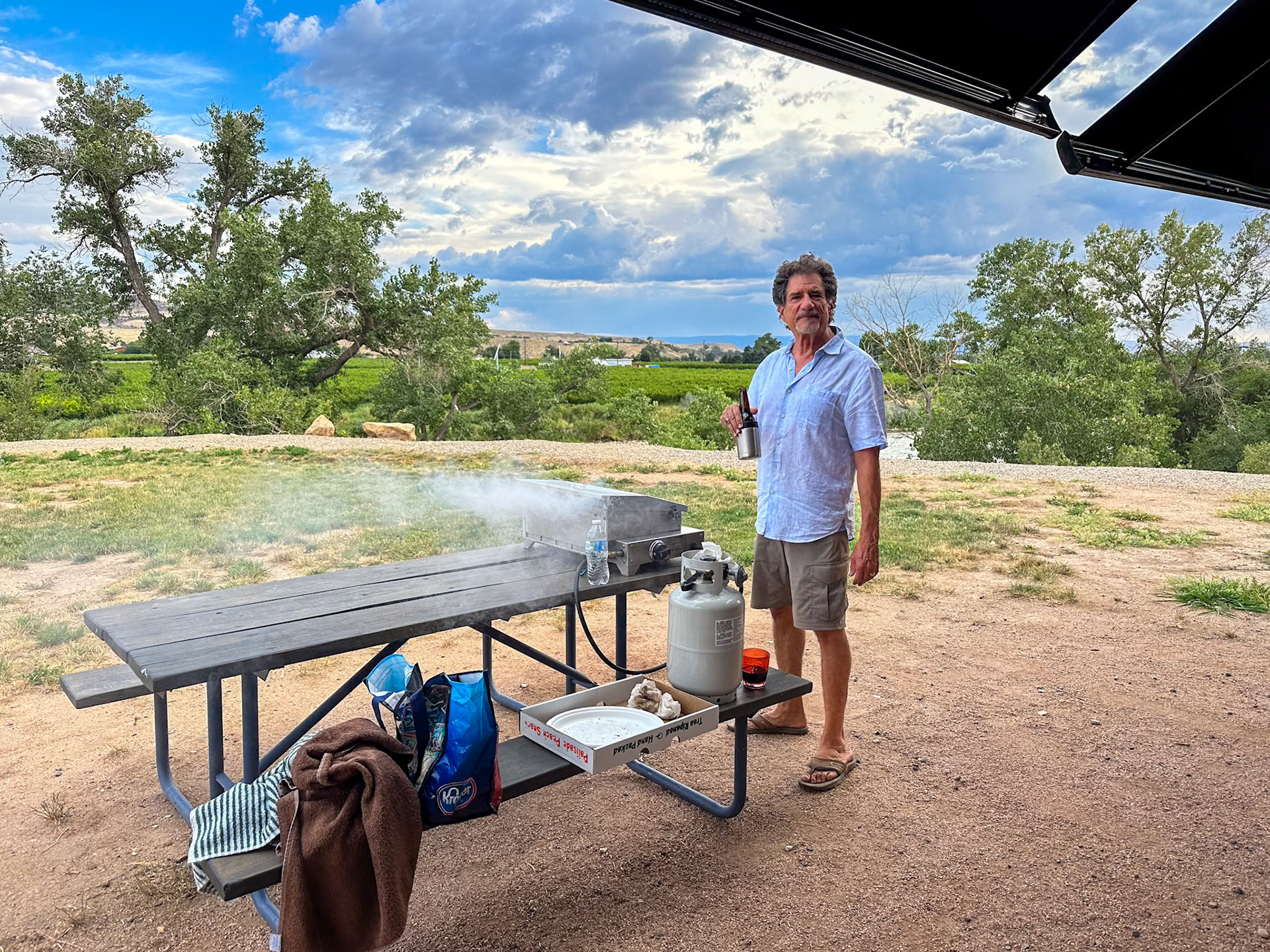 Grilling some porterhouse steaks
