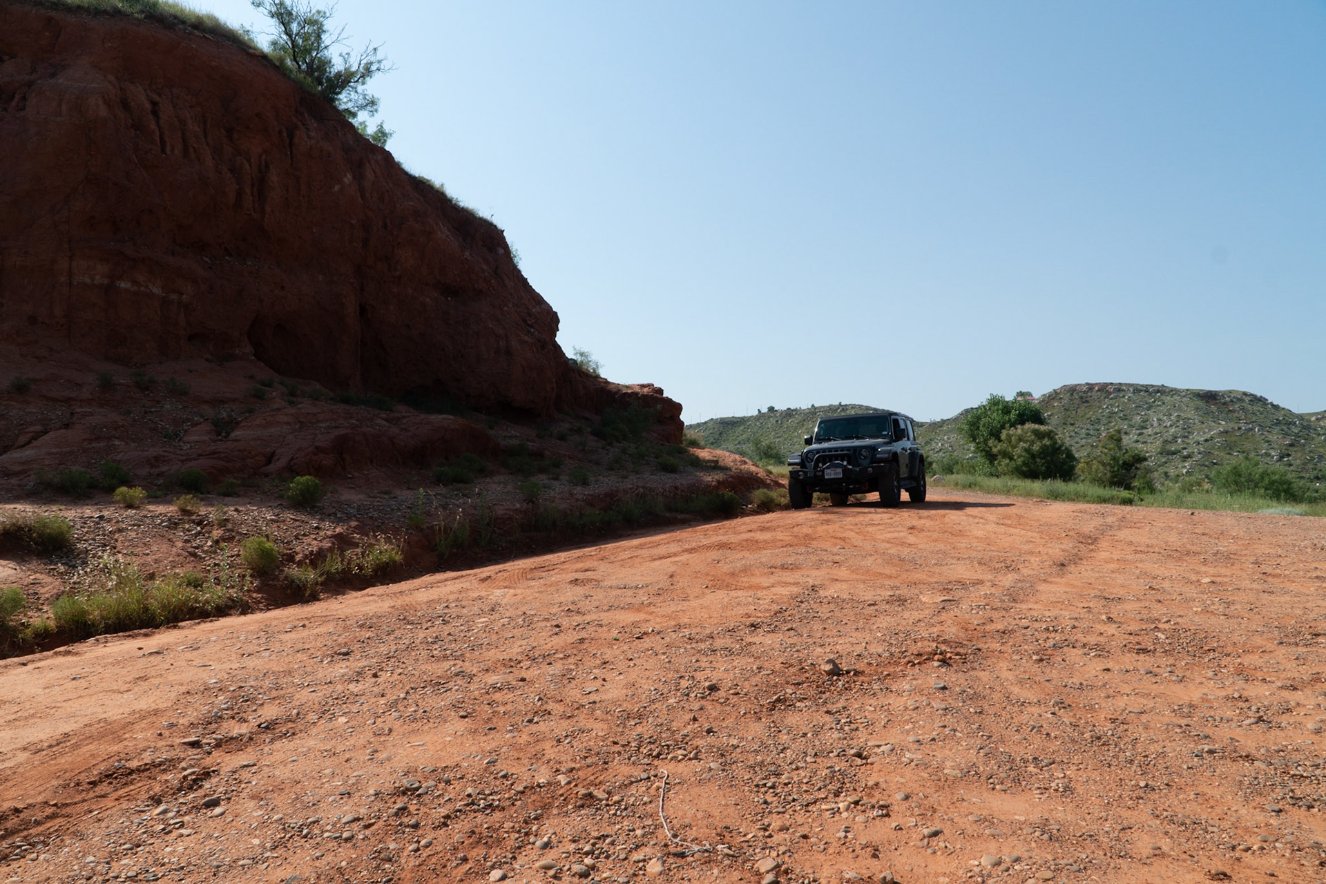 Jeep at Lake Meredith
