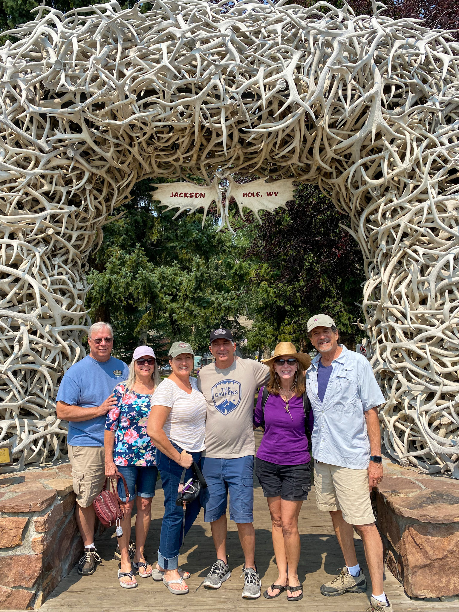 In front of the famous Antler Arch at Jackson Square